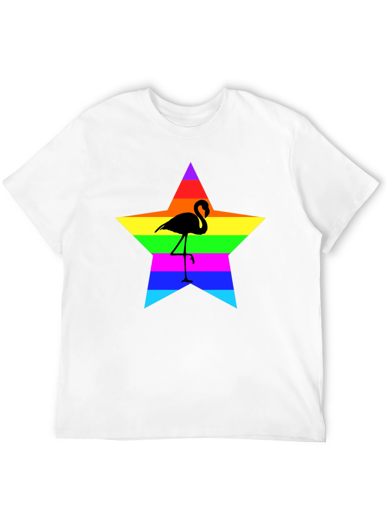 Rainbow Flamingo Star T-Shirt