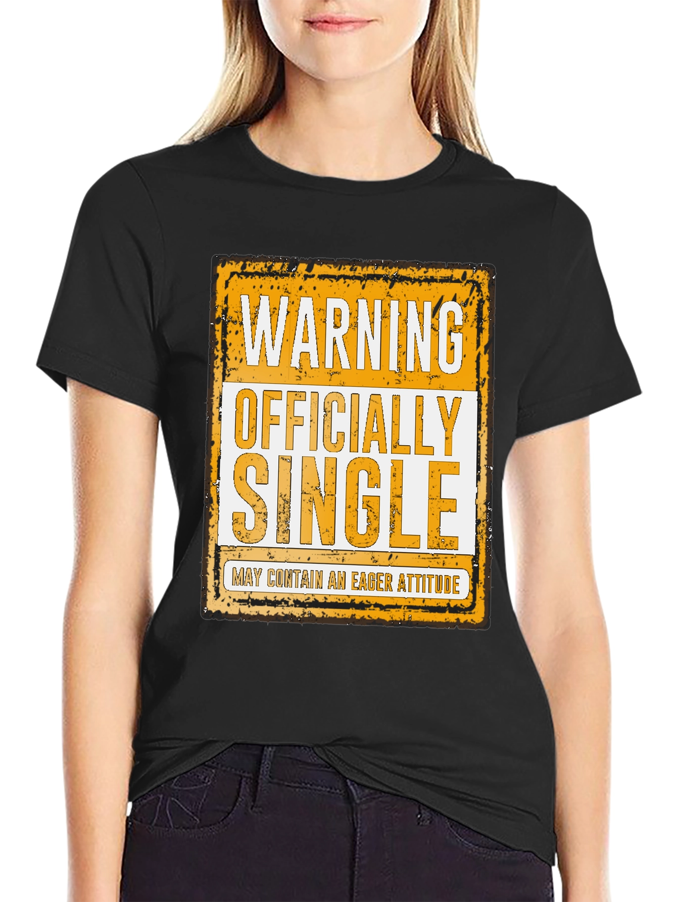 Warning Officially Single Funny T-Shirt