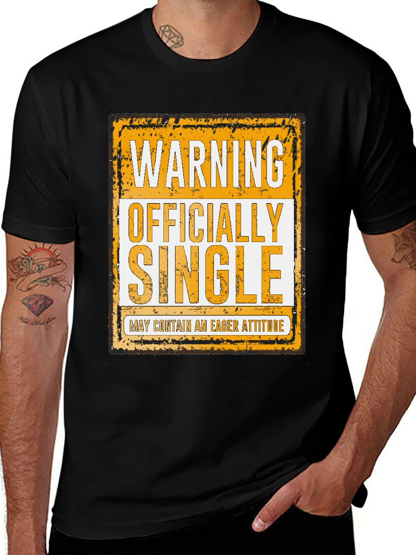 Warning Officially Single Funny T-Shirt