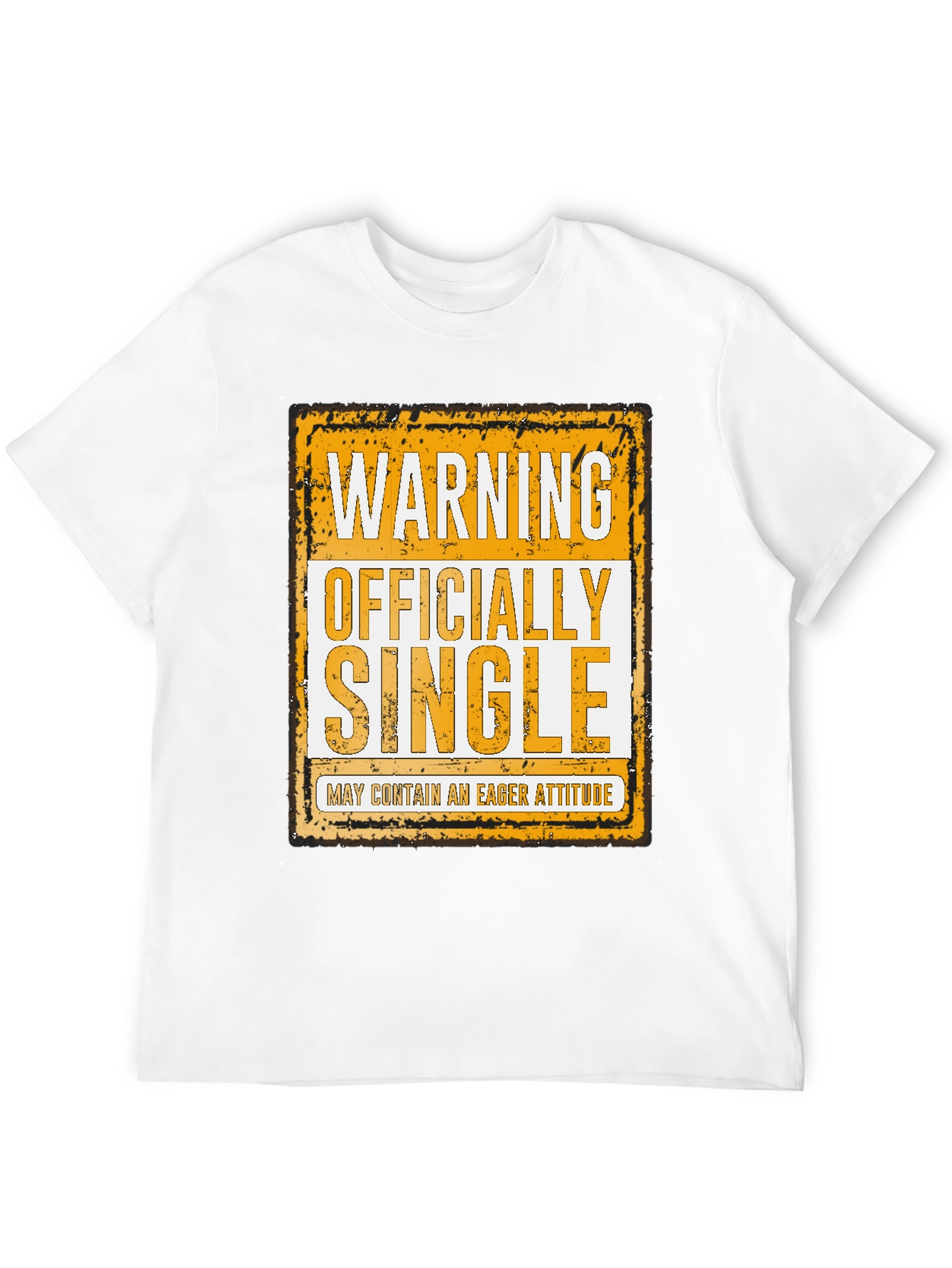 Warning Officially Single Funny T-Shirt