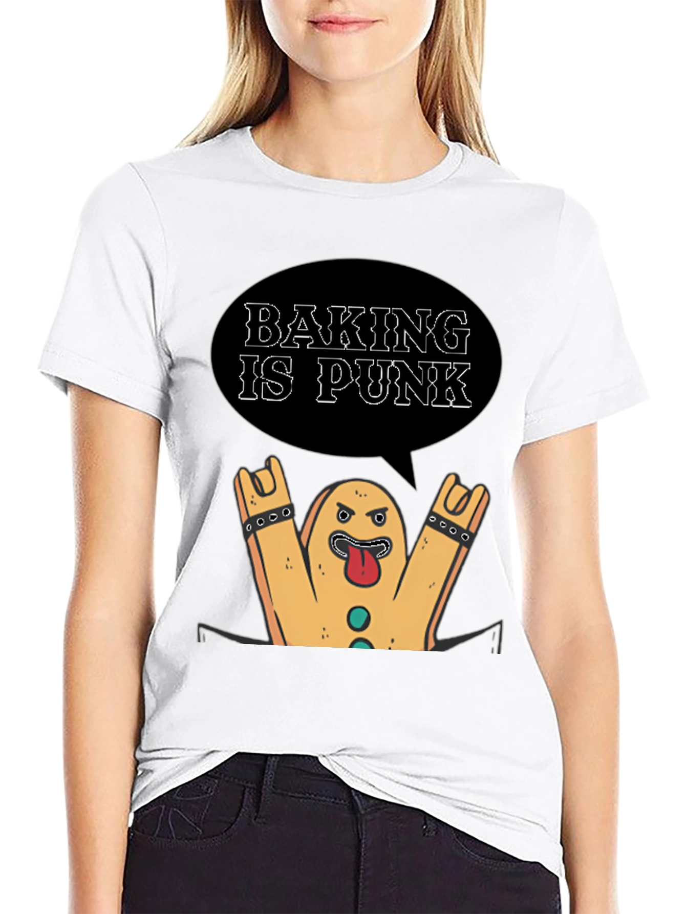 Baking is Punk T-Shirt - Rocking Gingerbread Man!