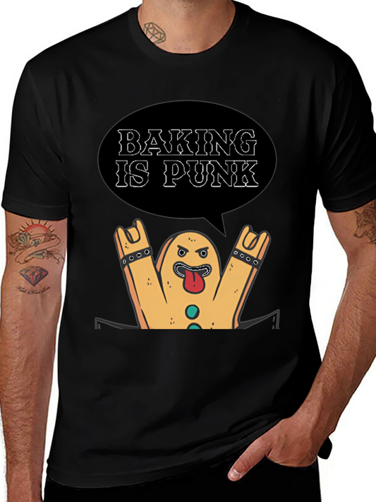 Baking is Punk T-Shirt - Rocking Gingerbread Man!