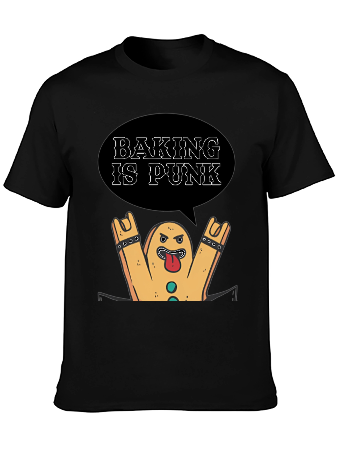 Baking is Punk T-Shirt - Rocking Gingerbread Man!