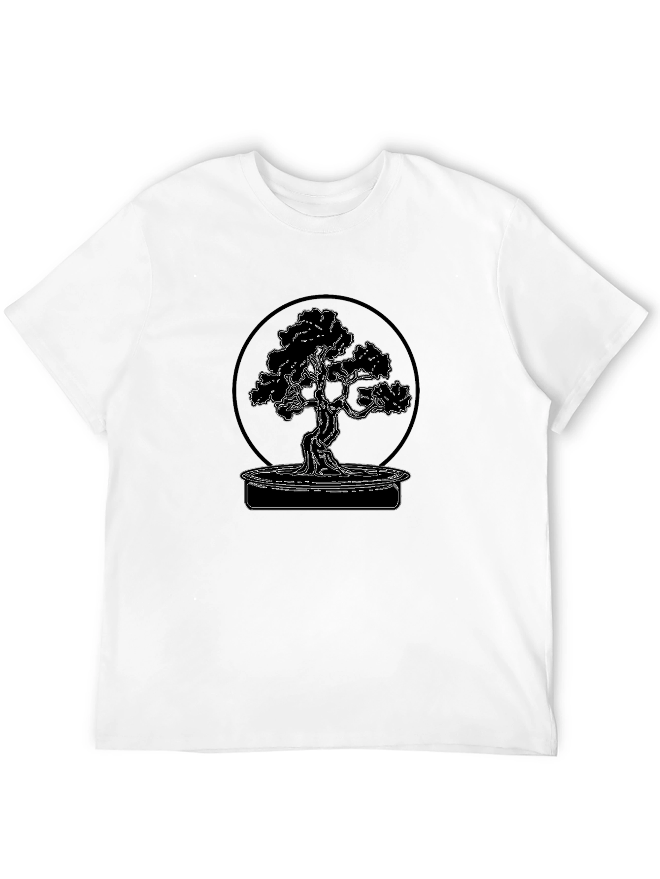 Bonsai Tree Graphic Tee - Black Cotton Blend