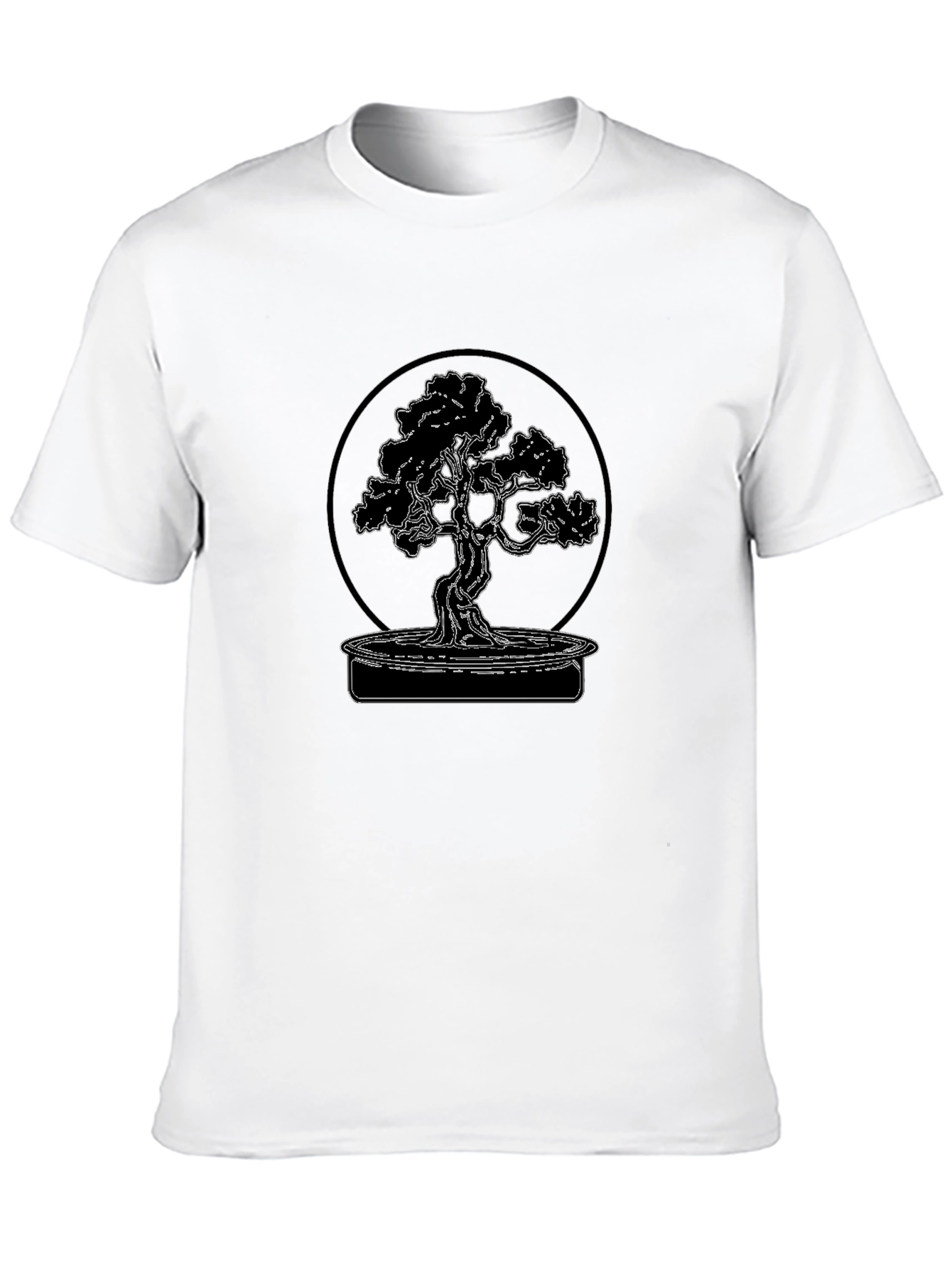 Bonsai Tree Graphic Tee - Black Cotton Blend