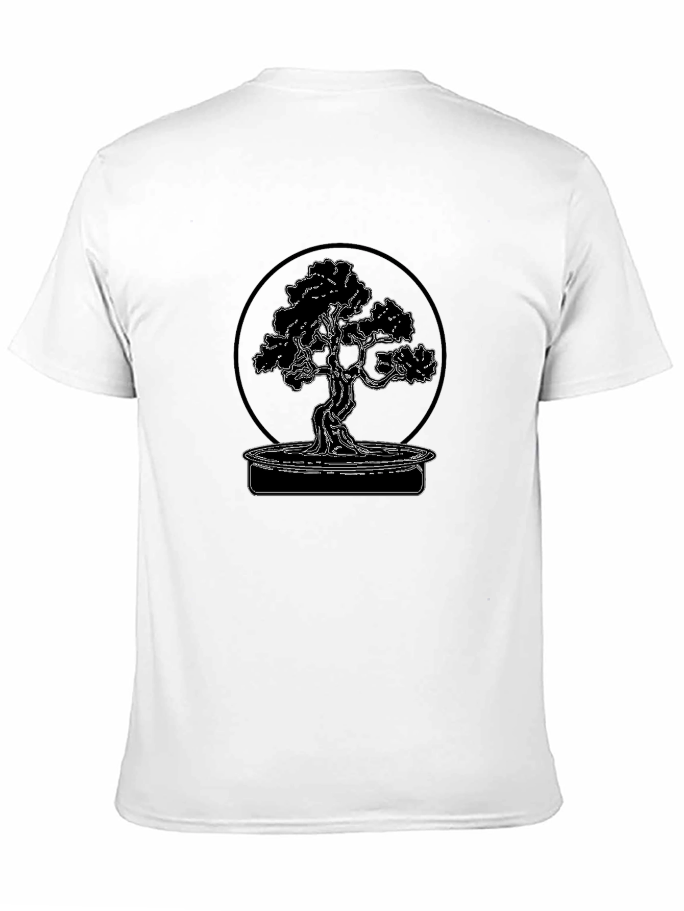 Bonsai Tree Graphic Tee - Black Cotton Blend