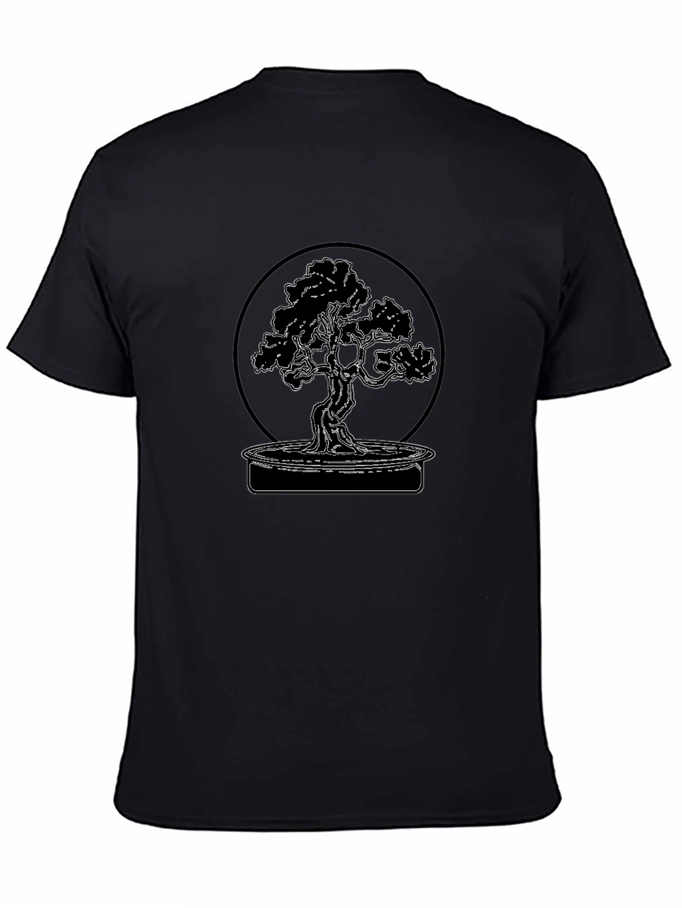Bonsai Tree Graphic Tee - Black Cotton Blend