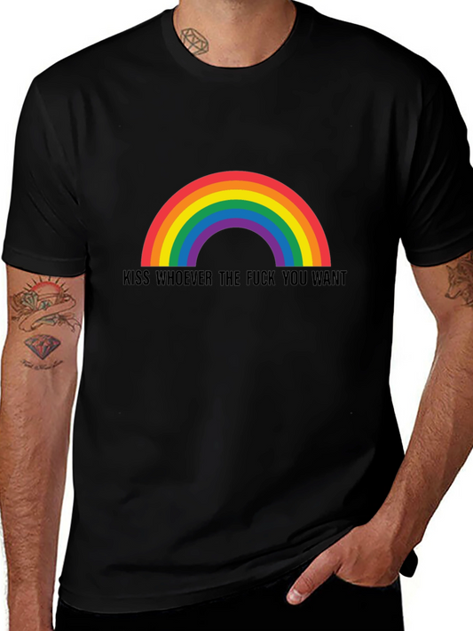 Rainbow Kiss Graphic Tee - Pride & Expression