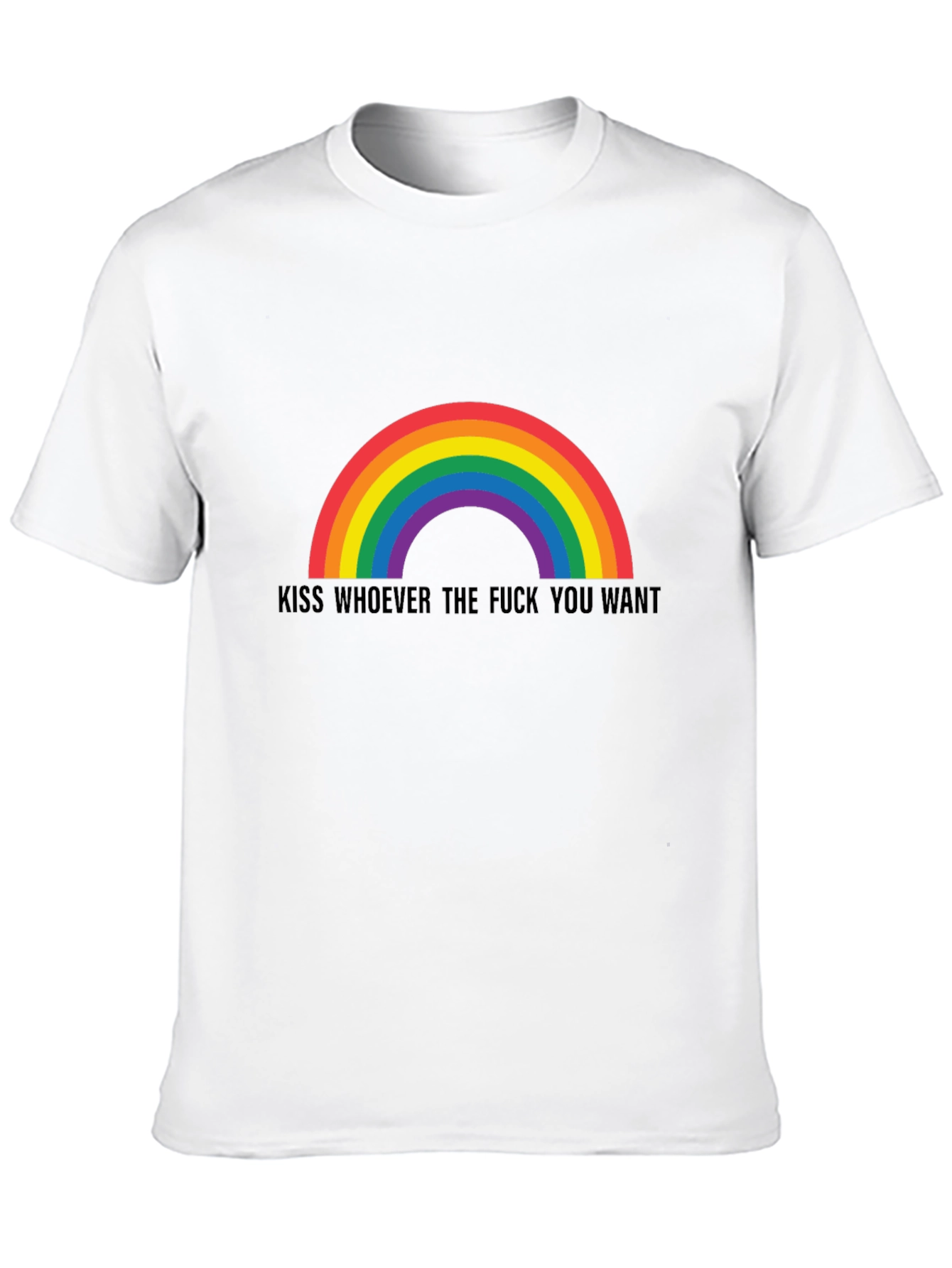 Rainbow Kiss Graphic Tee - Pride & Expression