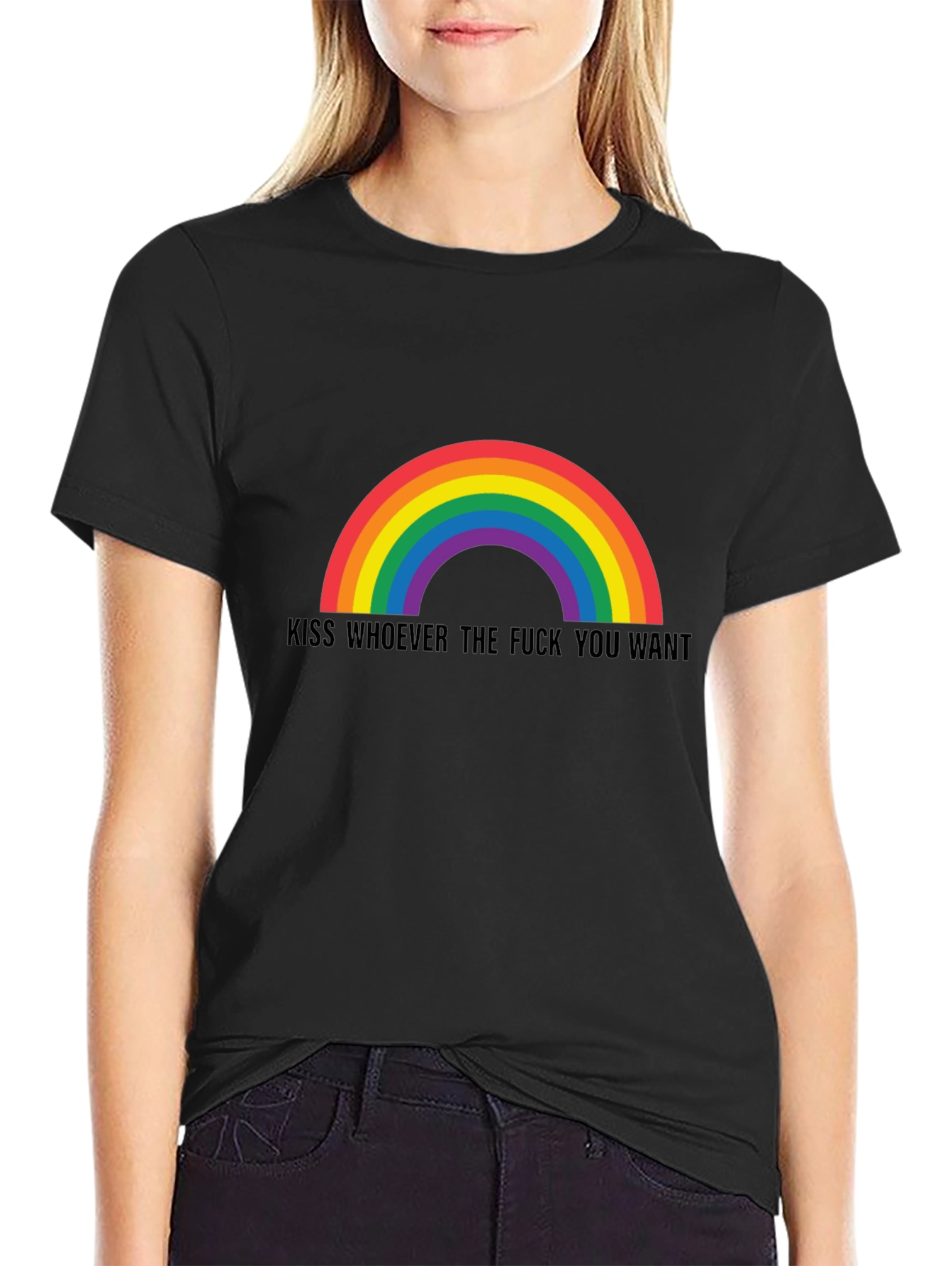 Rainbow Kiss Graphic Tee - Pride & Expression