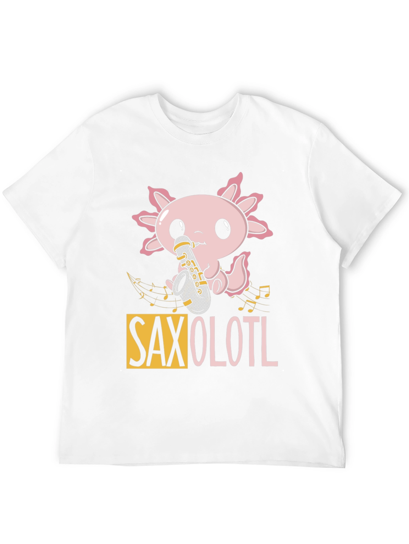 Saxolotl Black T-Shirt - Music Lovers Tee