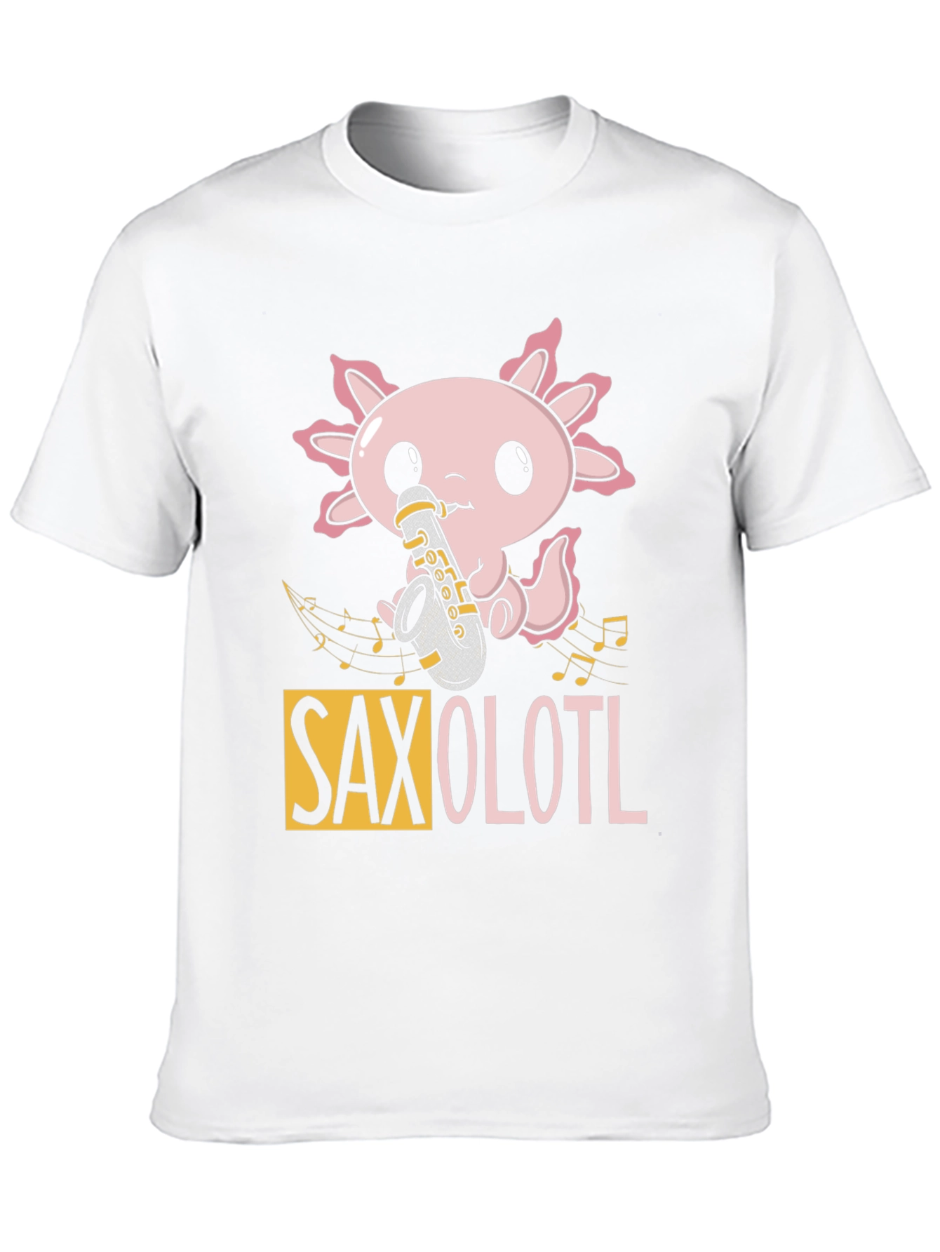 Saxolotl Black T-Shirt - Music Lovers Tee