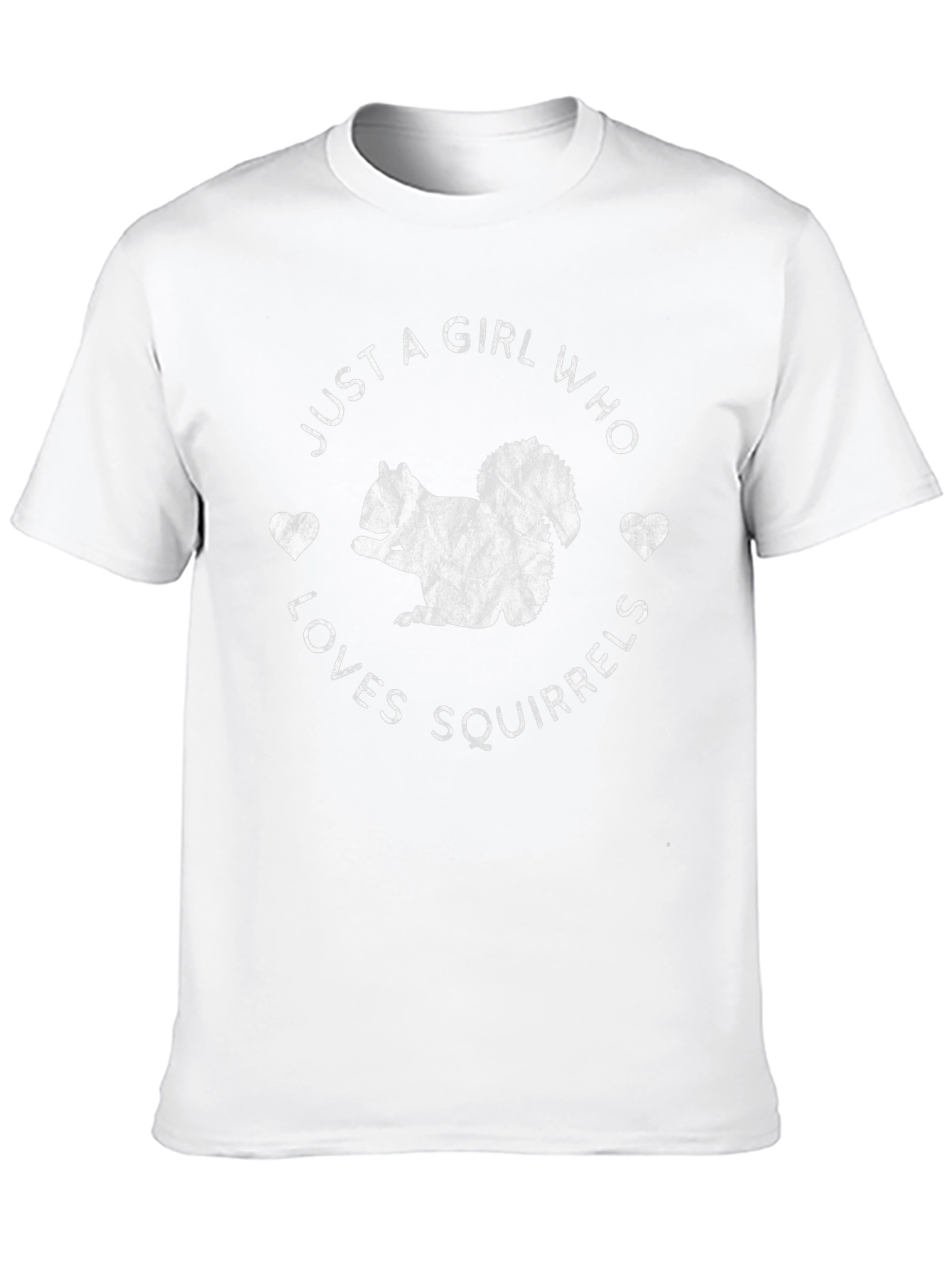 Just A Girl Who Loves Squirrels Black Graphic T-Shirt
