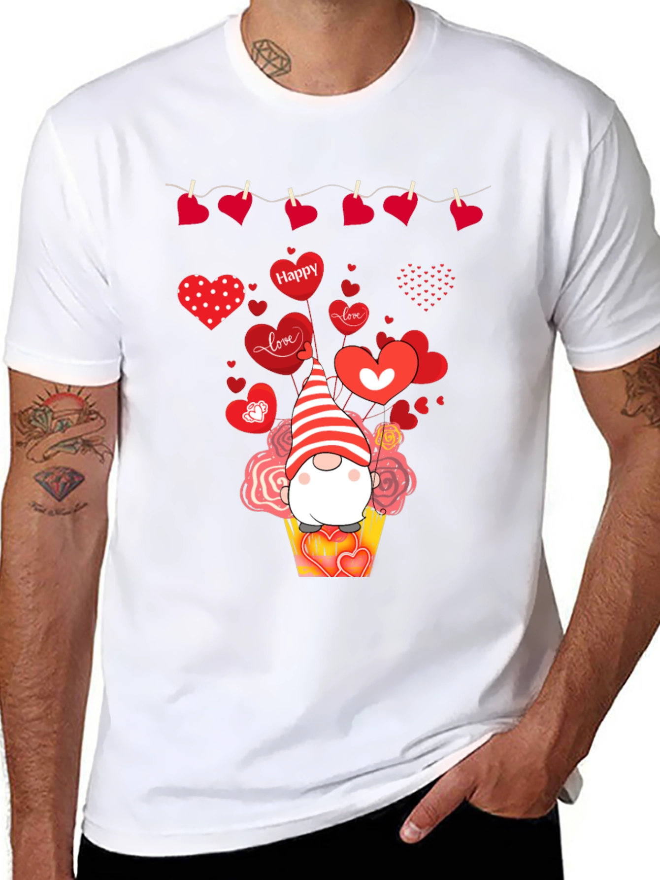 Valentines Day Gnome Heart T-Shirt