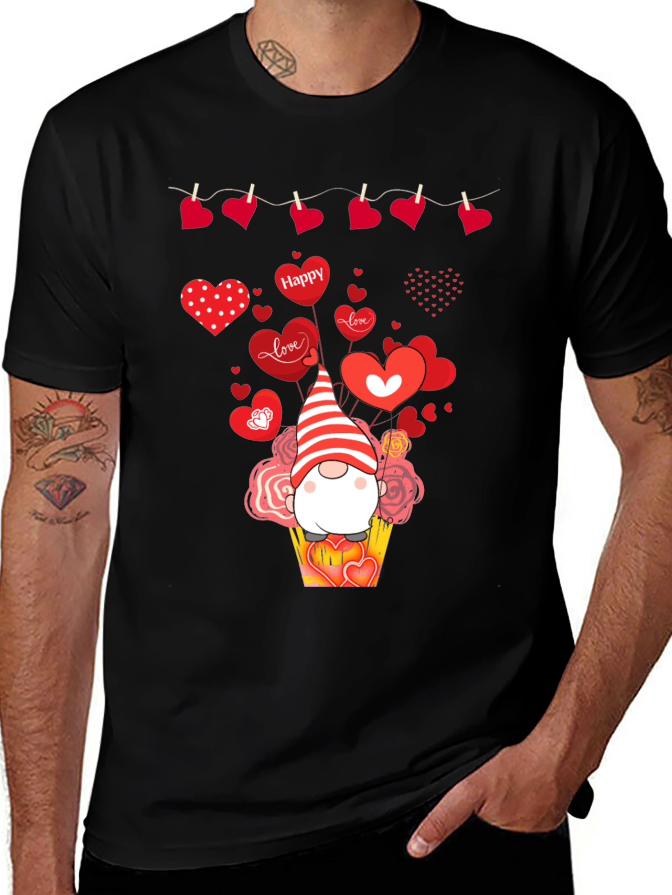 Valentines Day Gnome Heart T-Shirt