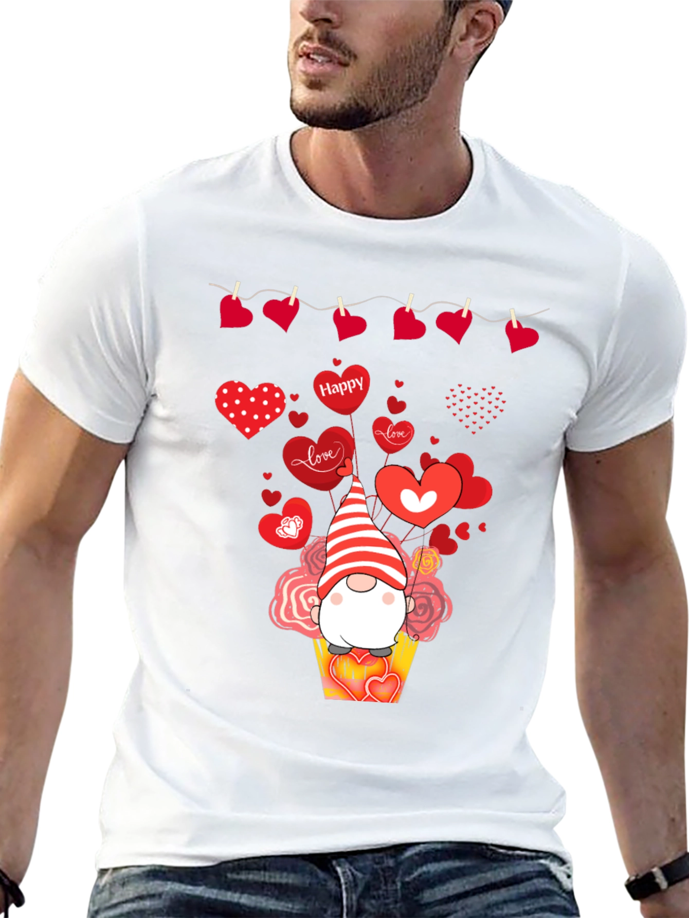 Valentines Day Gnome Heart T-Shirt