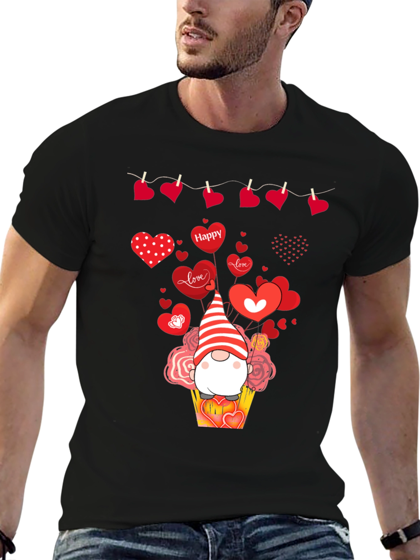 Valentines Day Gnome Heart T-Shirt