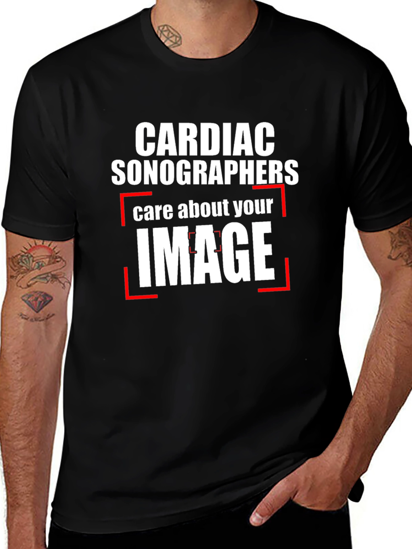 Cardiac Sonographer T-Shirt - Care About Your Image