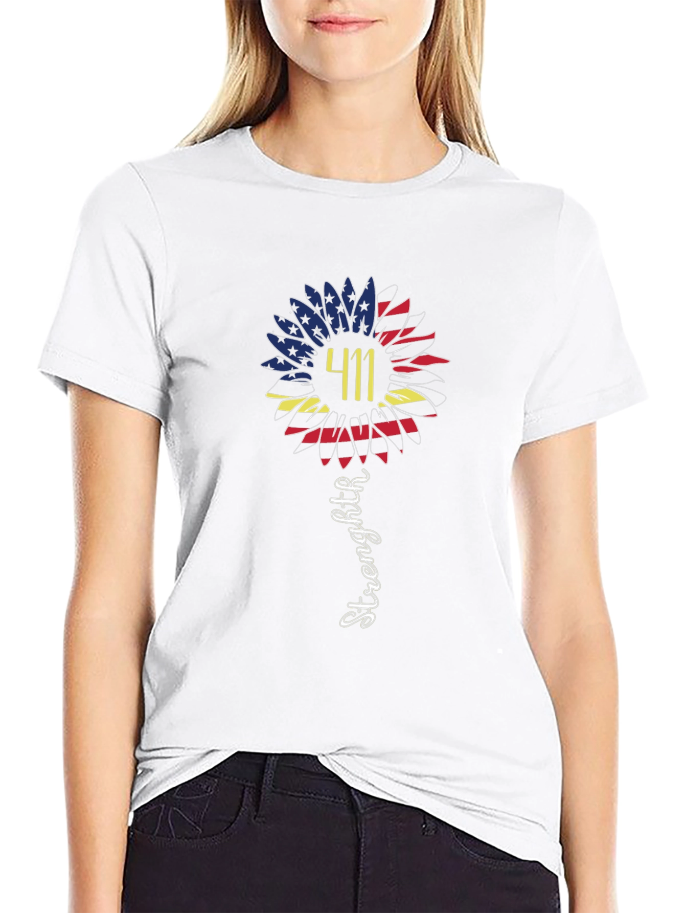 411 Strength Sunflower Graphic T-Shirt