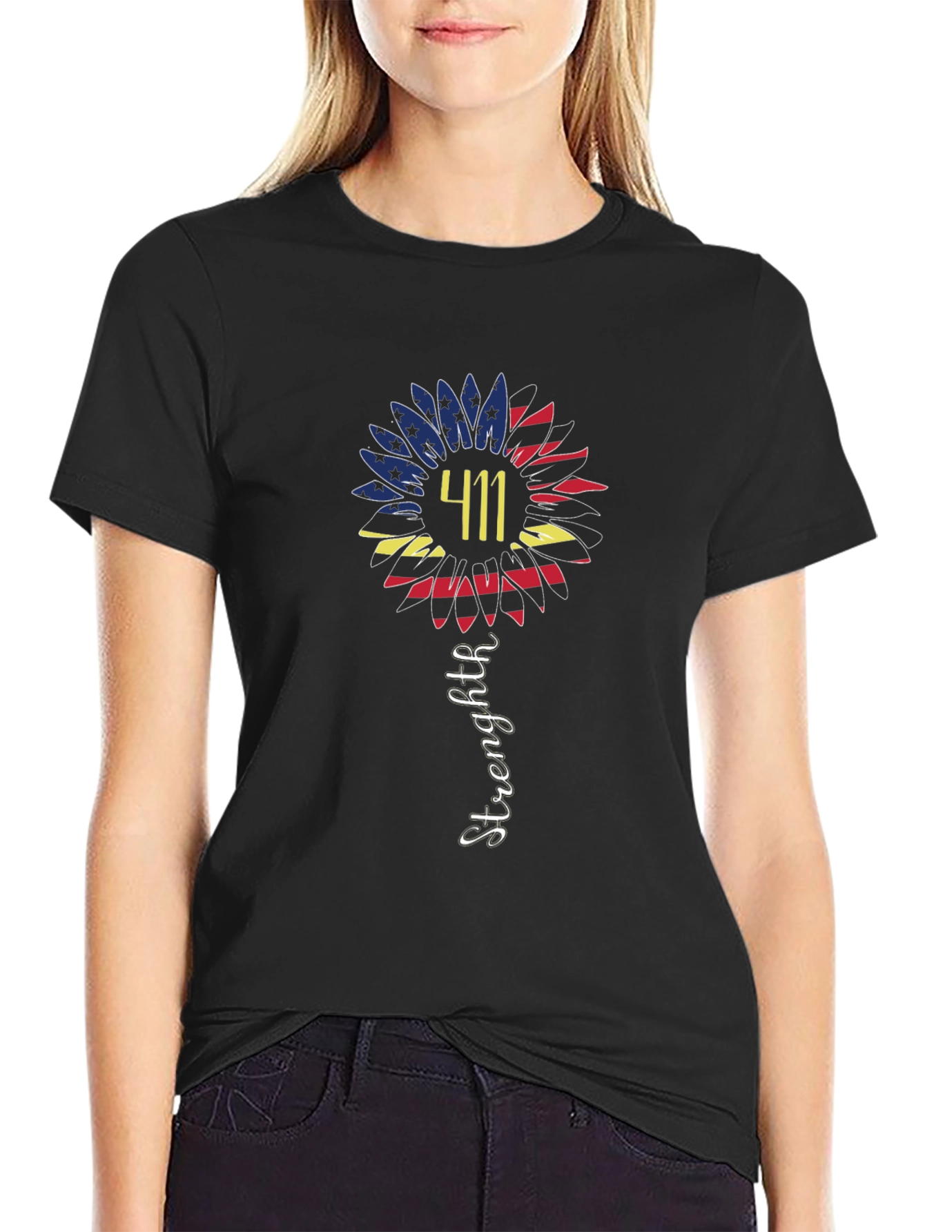 411 Strength Sunflower Graphic T-Shirt