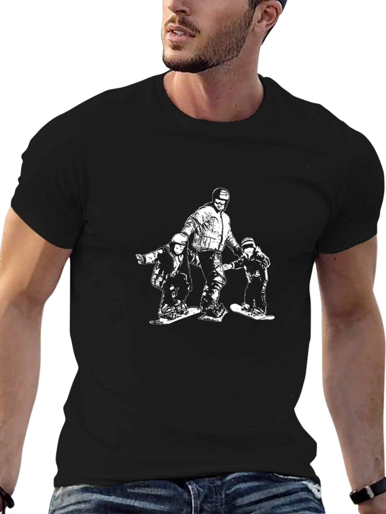 Snowboarding Family Graphic Tee