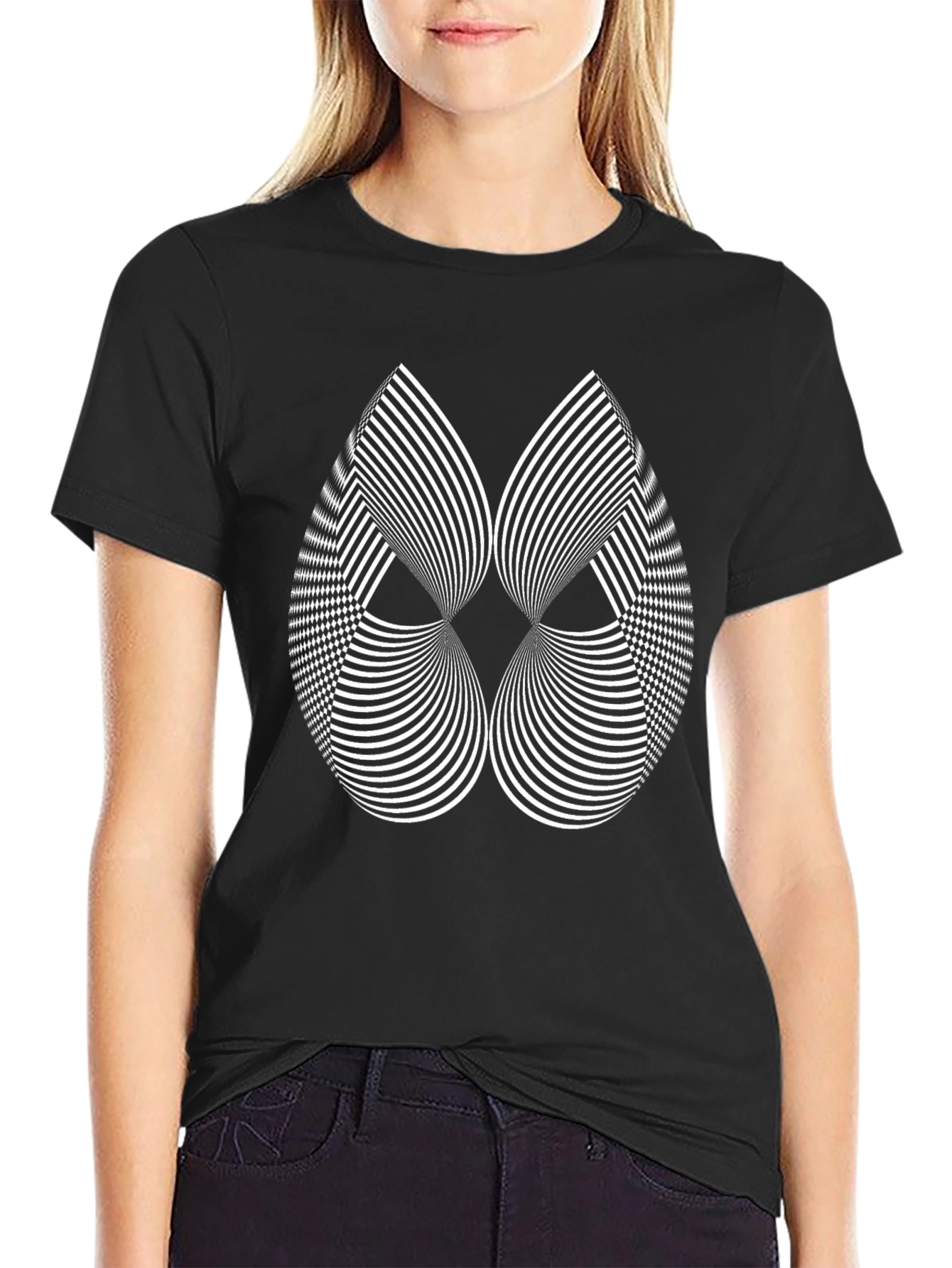 Abstract Optical Illusion Graphic Tee