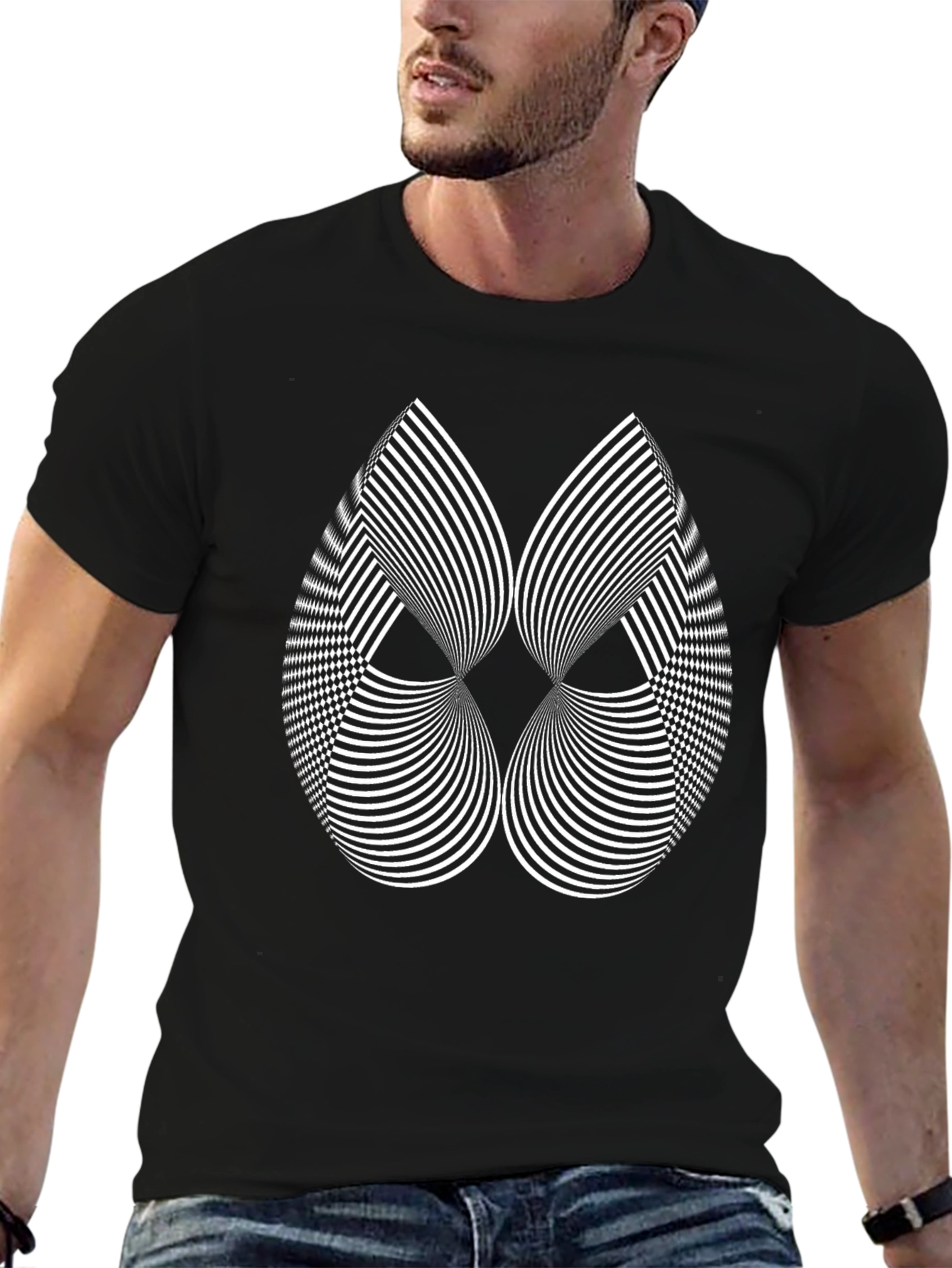 Abstract Optical Illusion Graphic Tee
