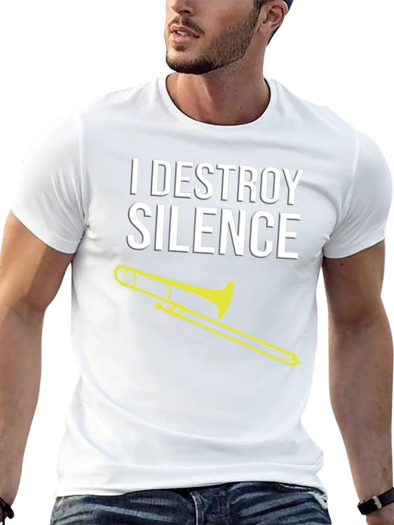 I Destroy Silence Trombone T-Shirt