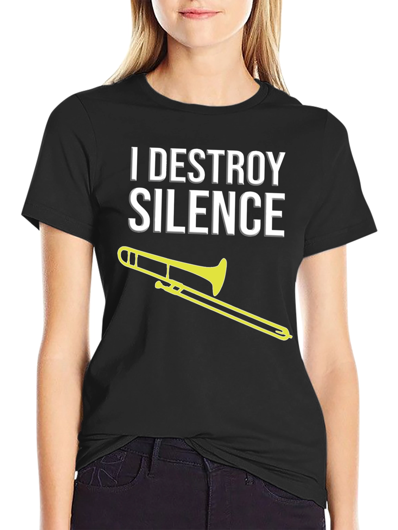 I Destroy Silence Trombone T-Shirt