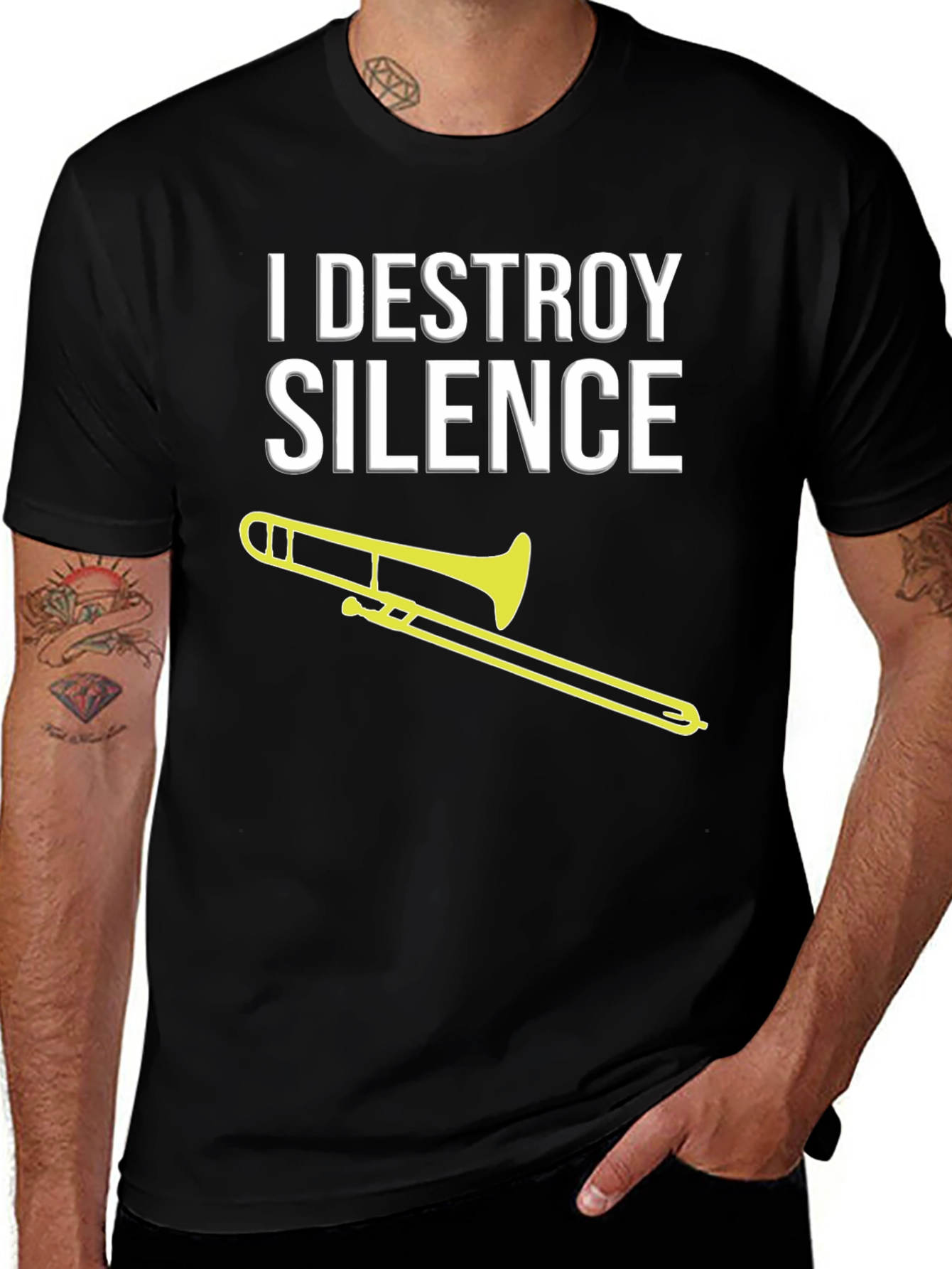 I Destroy Silence Trombone T-Shirt