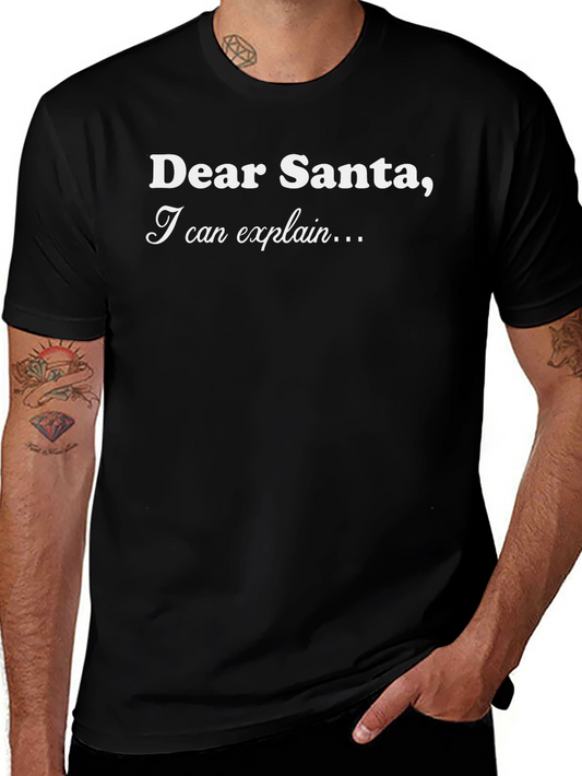 Dear Santa I Can Explain T-Shirt Funny Christmas Tee