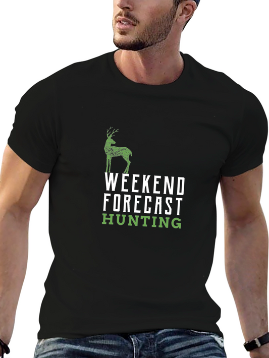 Weekend Forecast Hunting Graphic Tee - Black