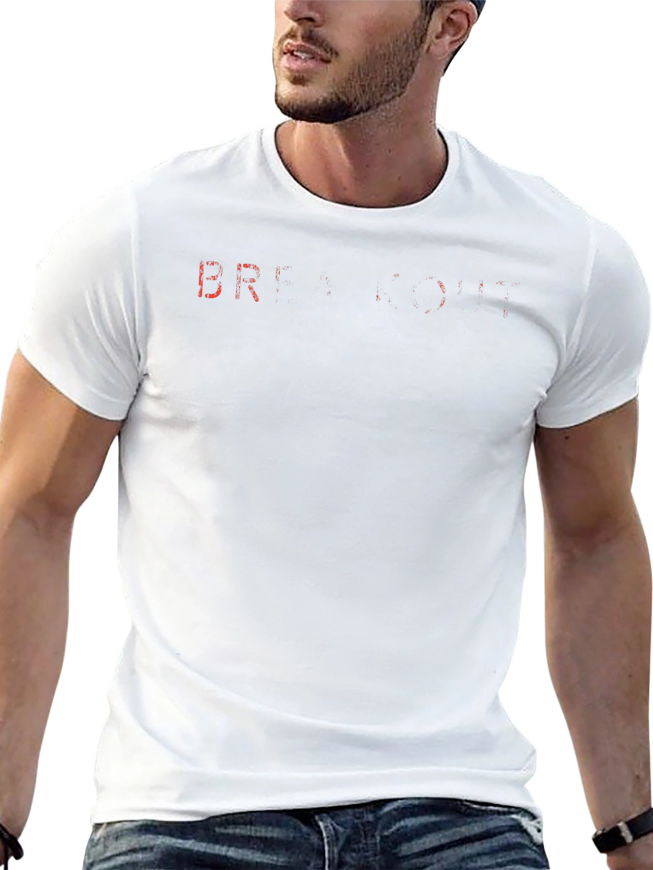 Edgy Graphic Tee - Black T-Shirt with Red Lettering