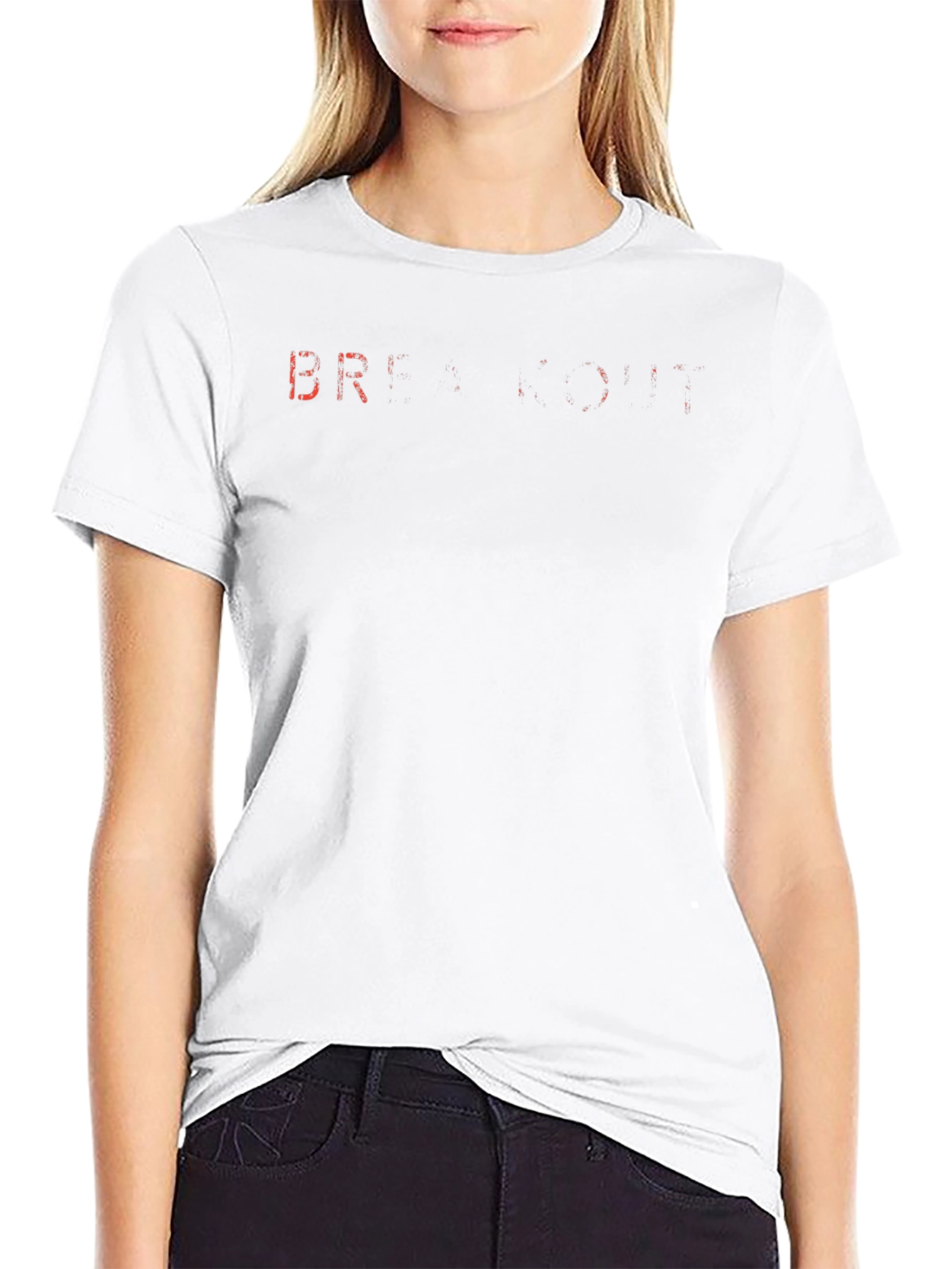 Edgy Graphic Tee - Black T-Shirt with Red Lettering