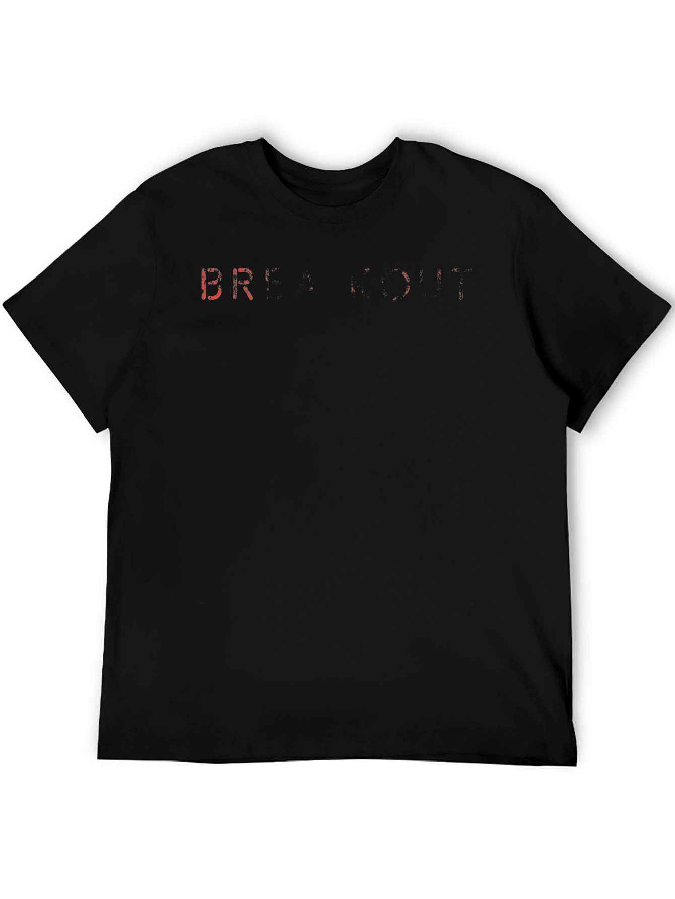 Edgy Graphic Tee - Black T-Shirt with Red Lettering