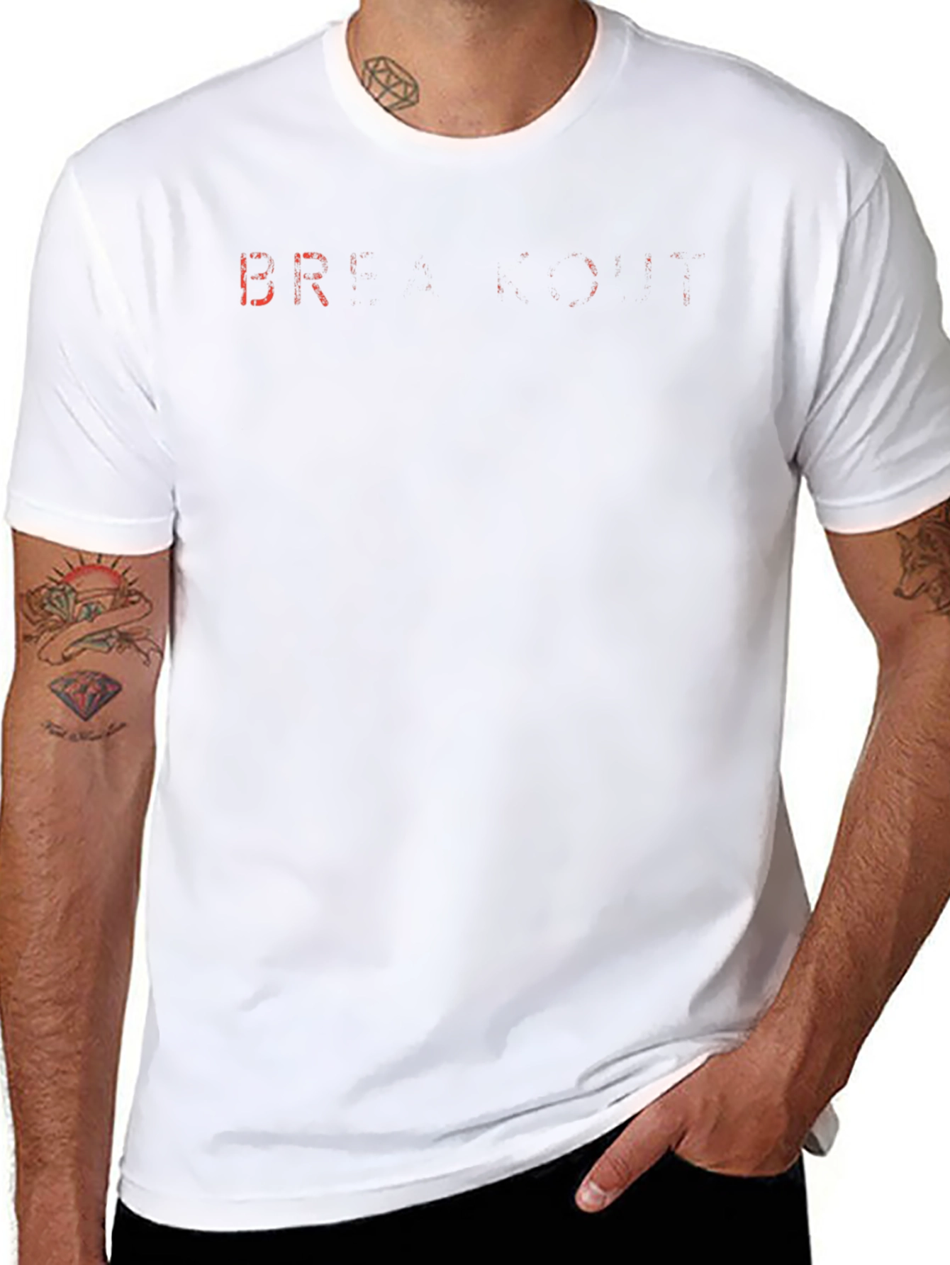 Edgy Graphic Tee - Black T-Shirt with Red Lettering