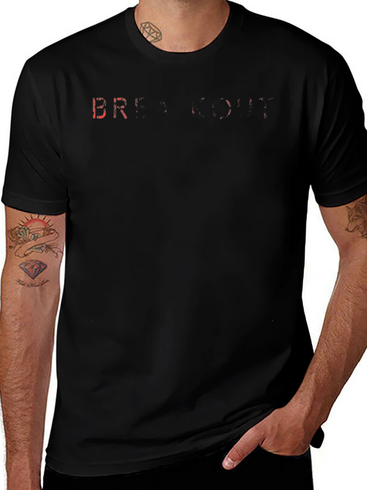 Edgy Graphic Tee - Black T-Shirt with Red Lettering