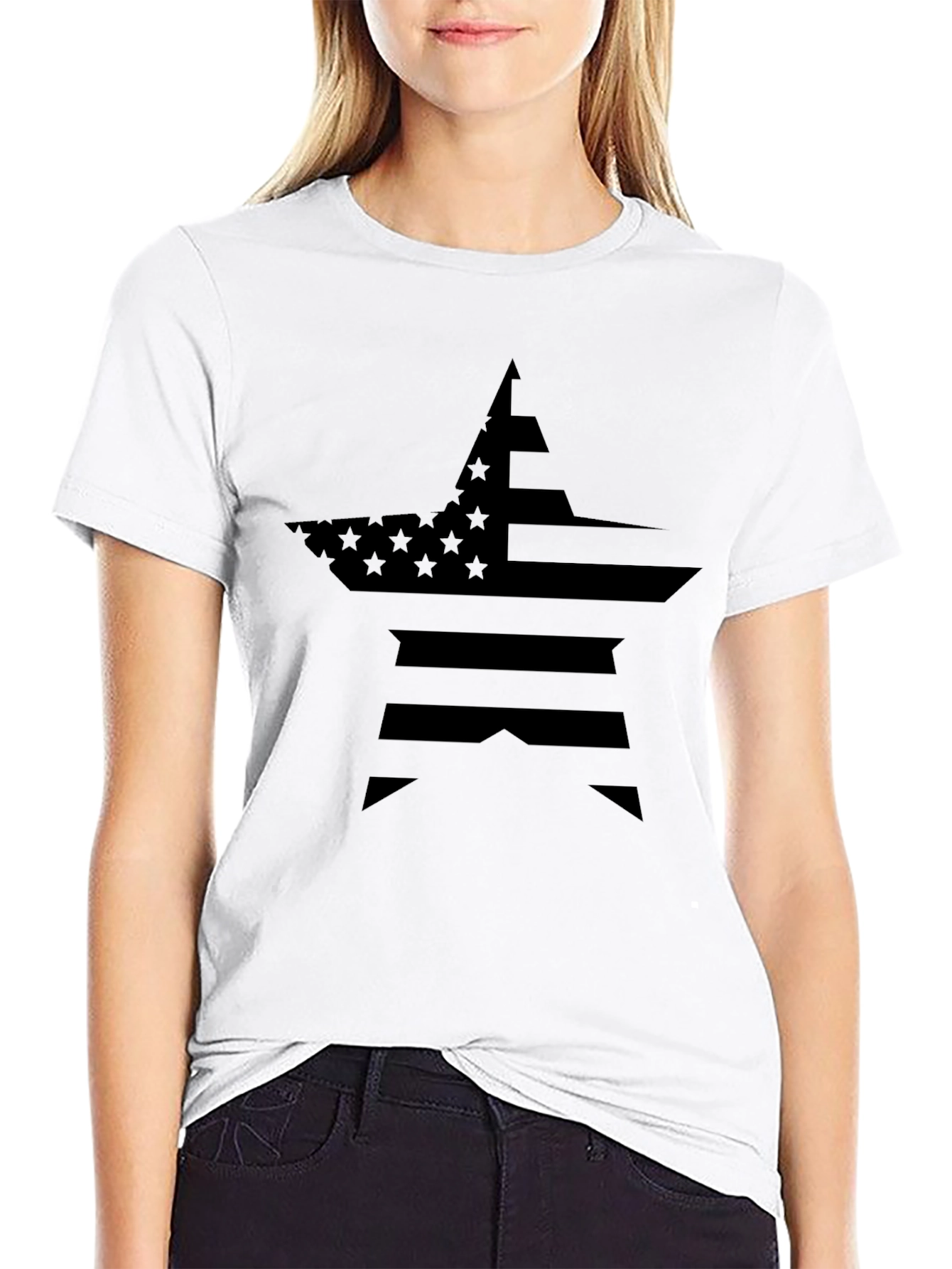 American Flag Star Graphic Tee