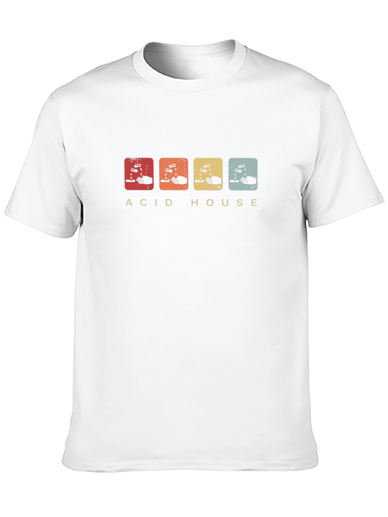 Acid House Retro Graphic Tee - Black Crew Neck