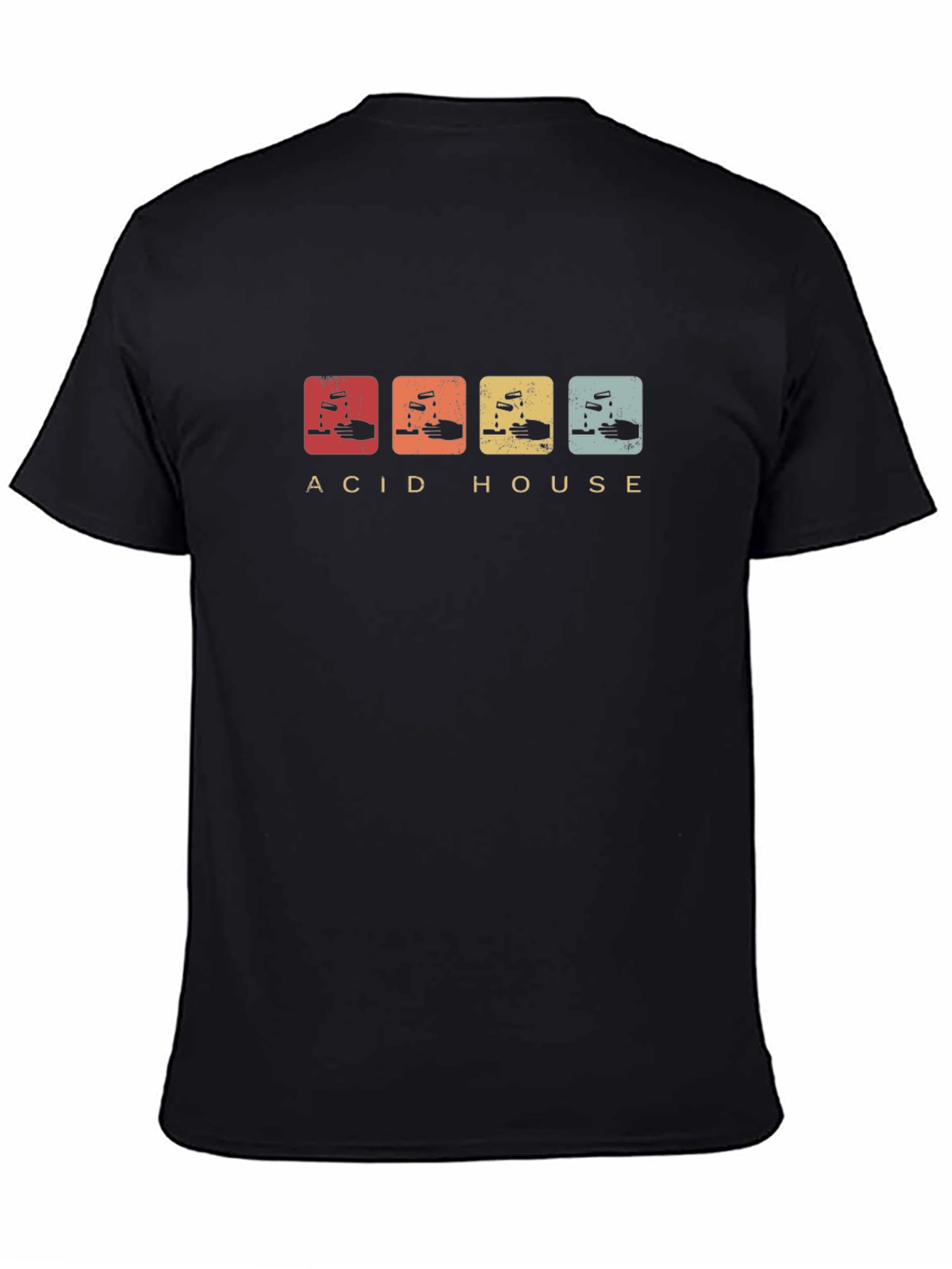 Acid House Retro Graphic Tee - Black Crew Neck