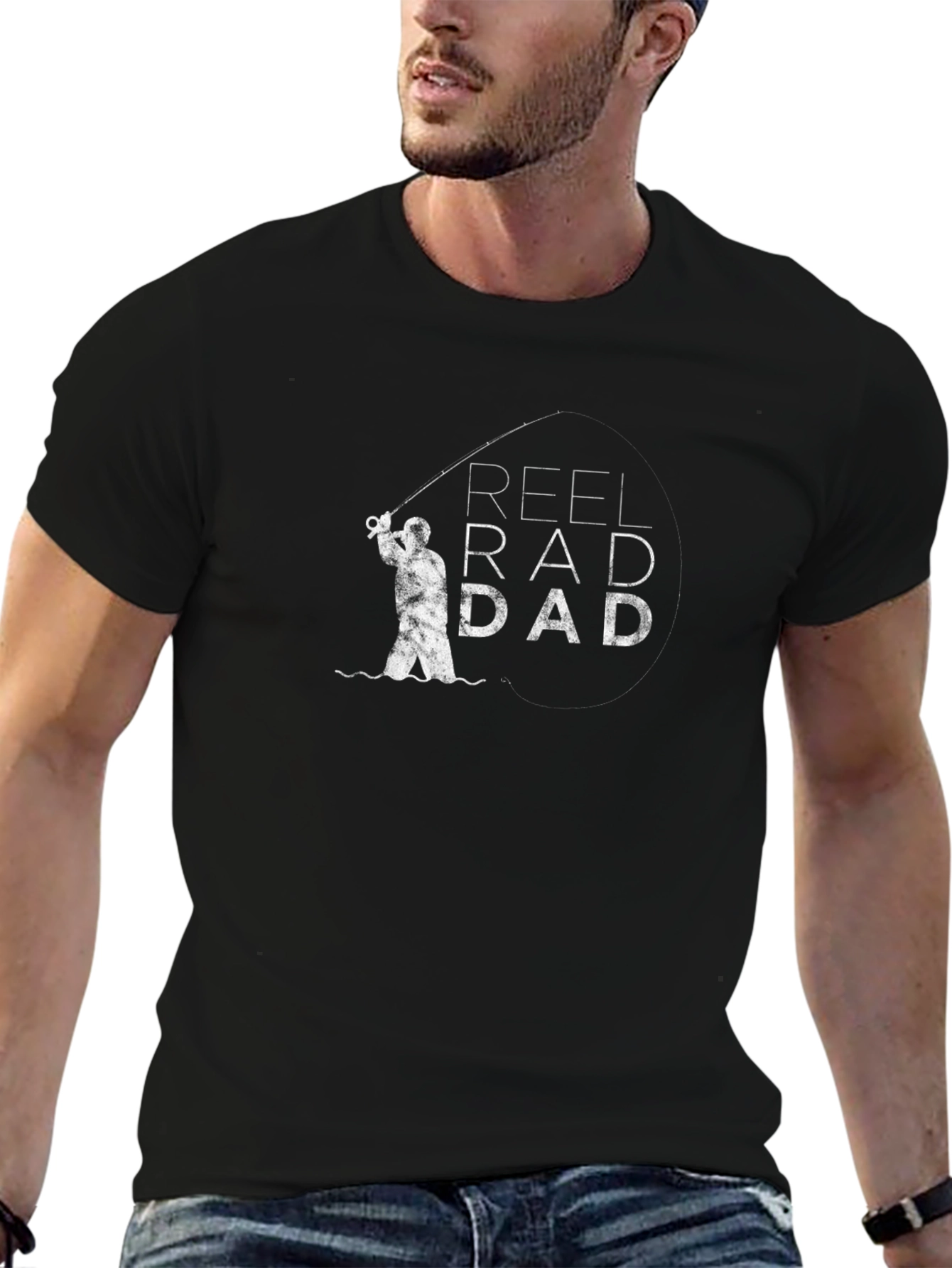 Reel Rad Dad Graphic Tee - Fishing Lovers Shirt