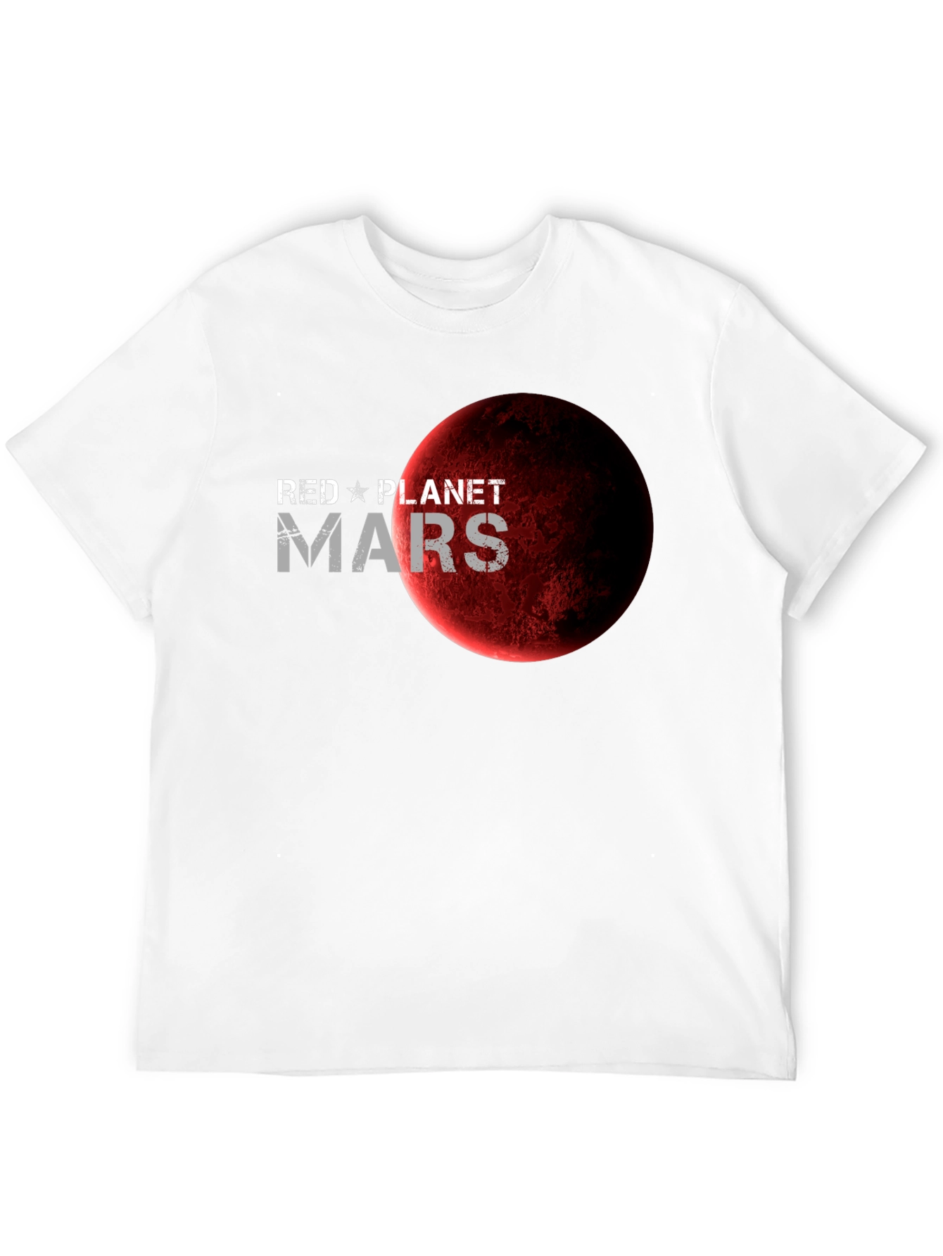 Red Planet Mars Graphic T-Shirt - Space Fan Apparel