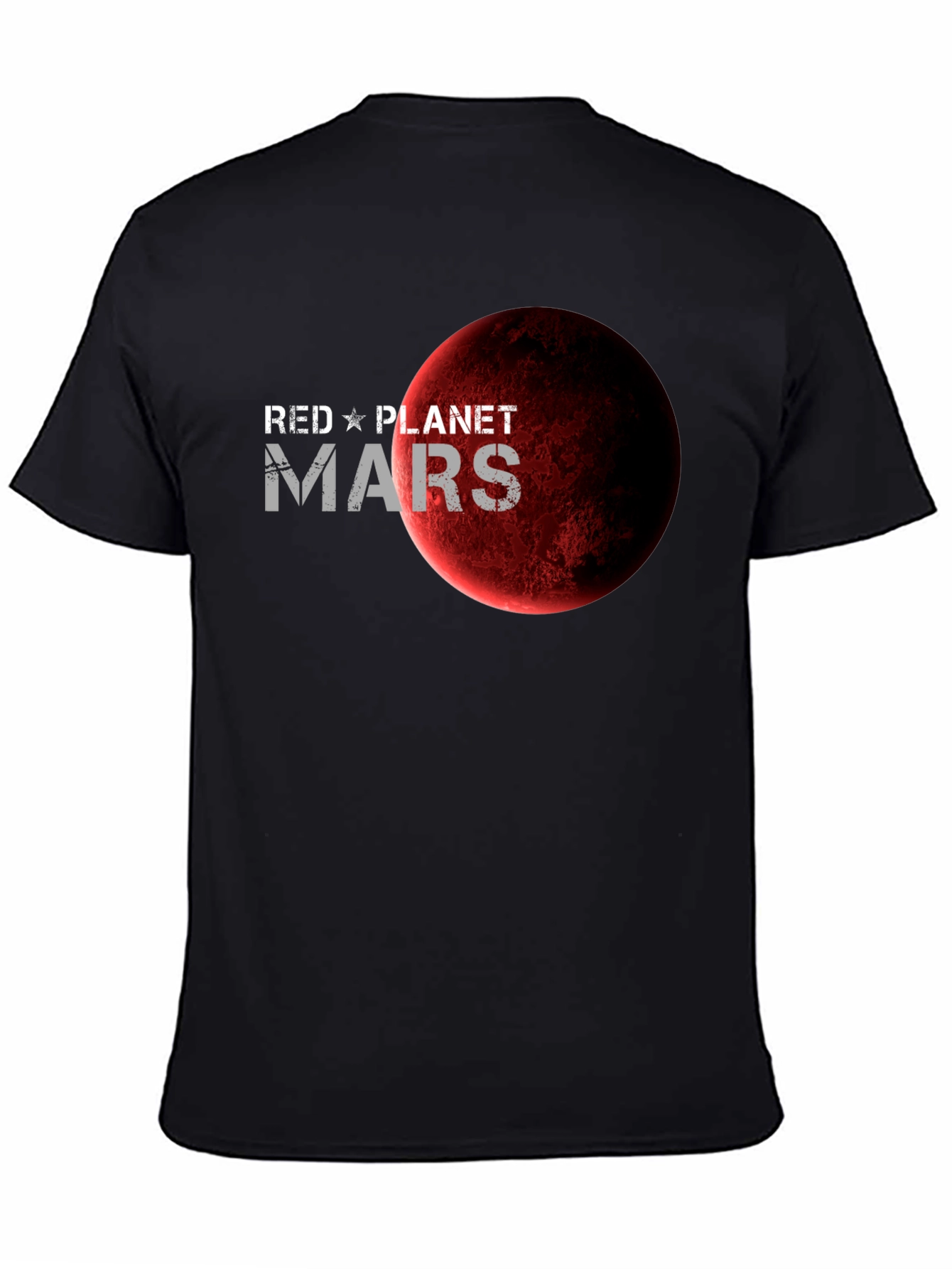 Red Planet Mars Graphic T-Shirt - Space Fan Apparel