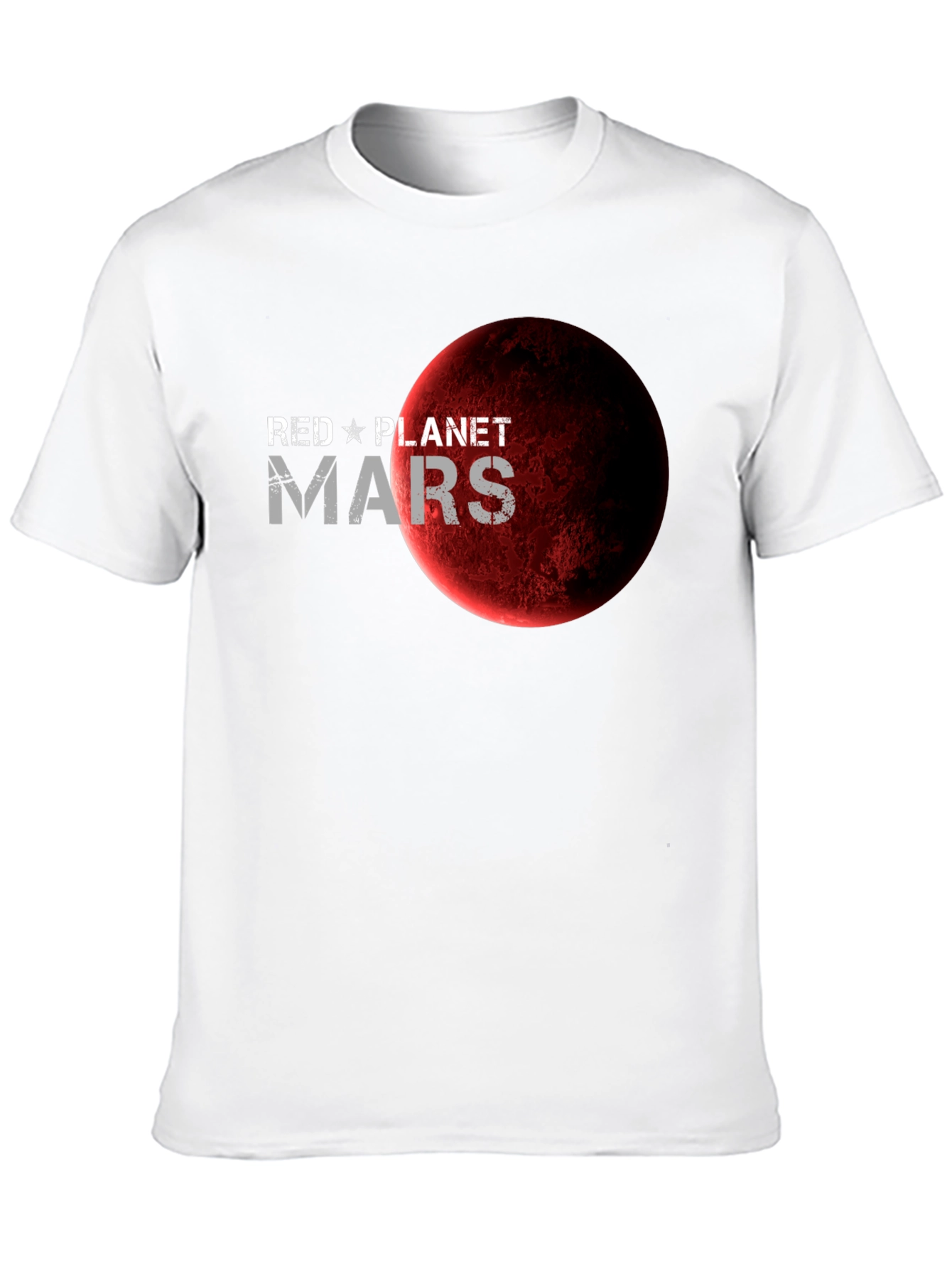 Red Planet Mars Graphic T-Shirt - Space Fan Apparel