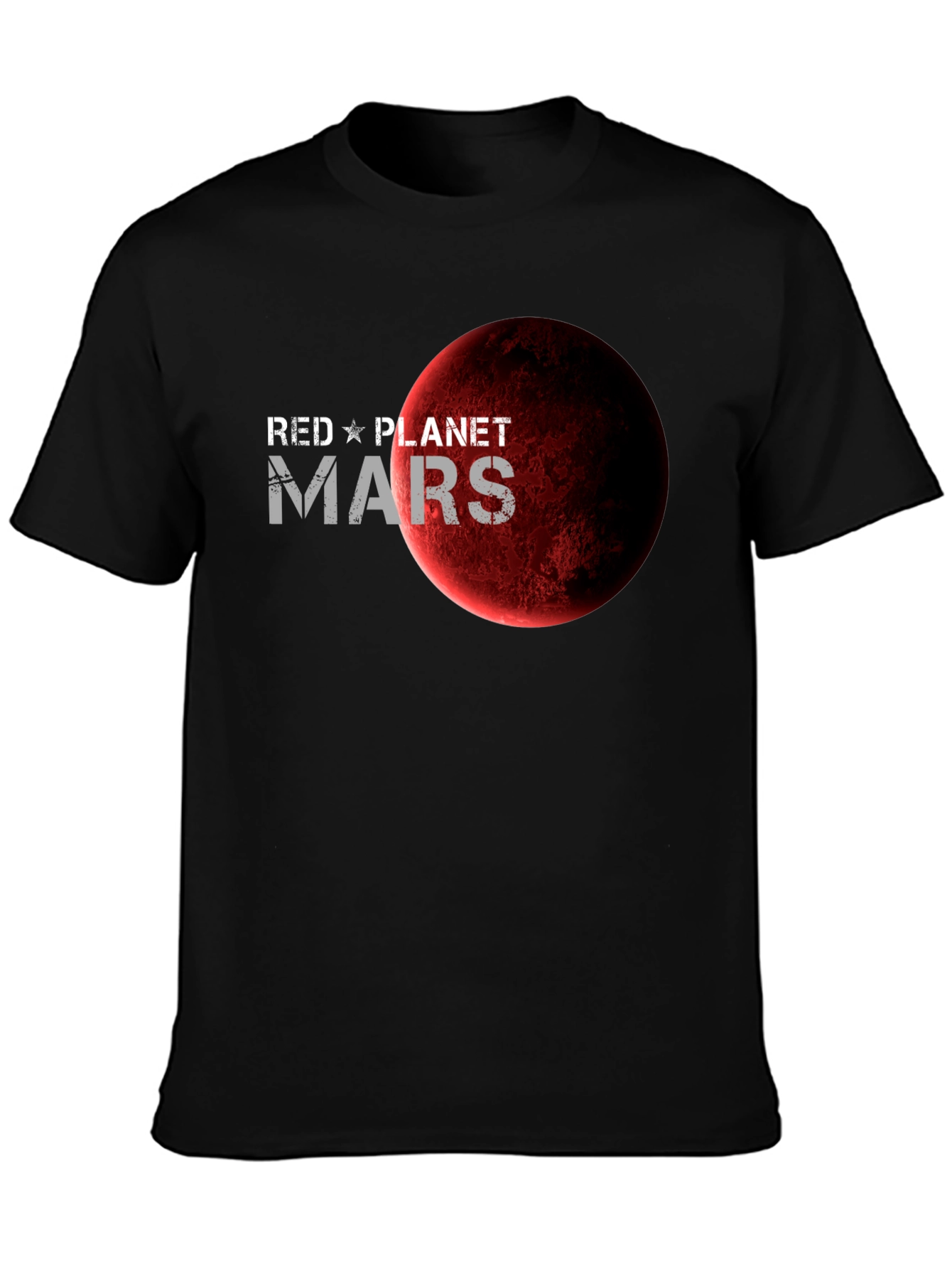 Red Planet Mars Graphic T-Shirt - Space Fan Apparel