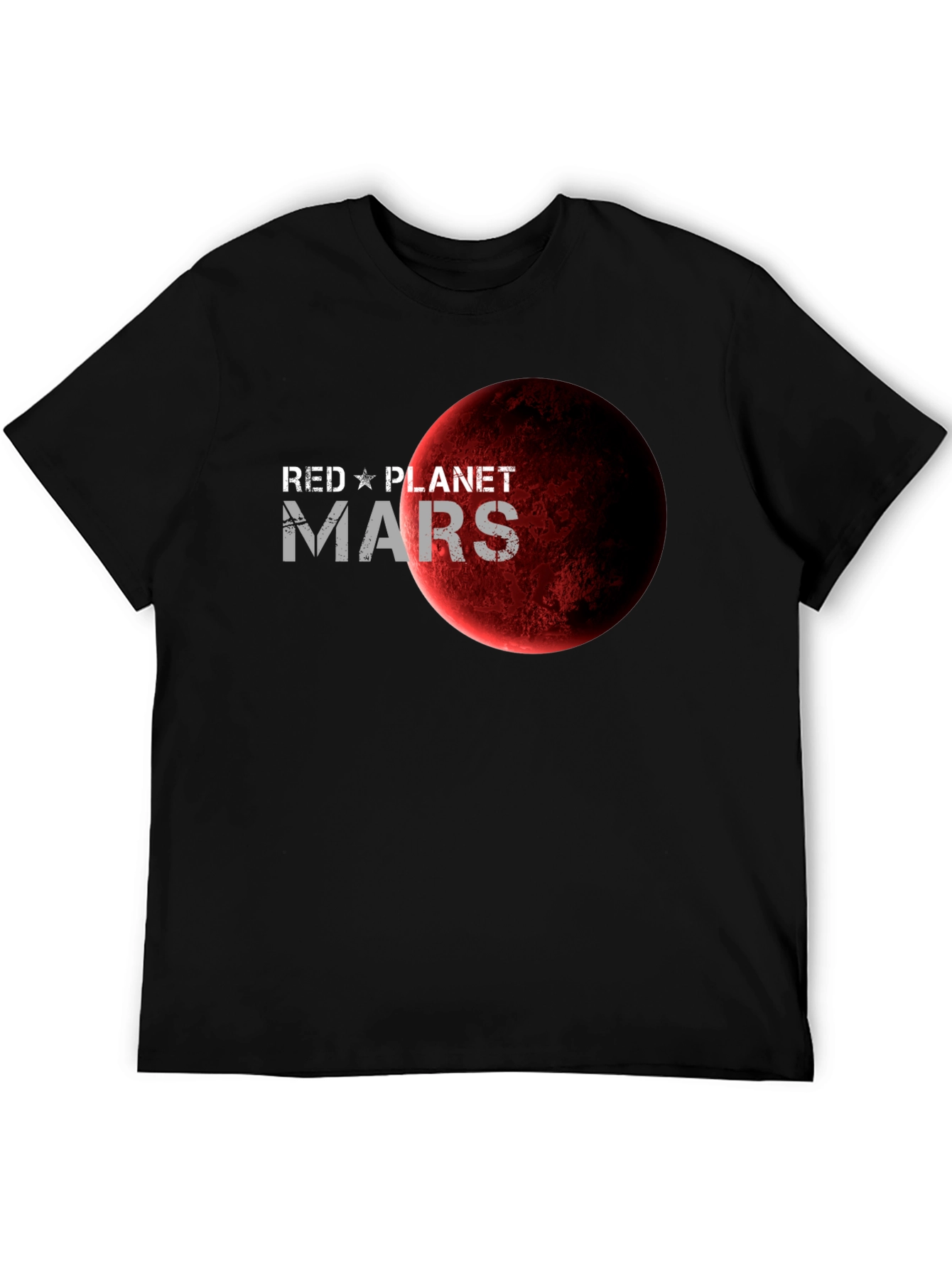 Red Planet Mars Graphic T-Shirt - Space Fan Apparel