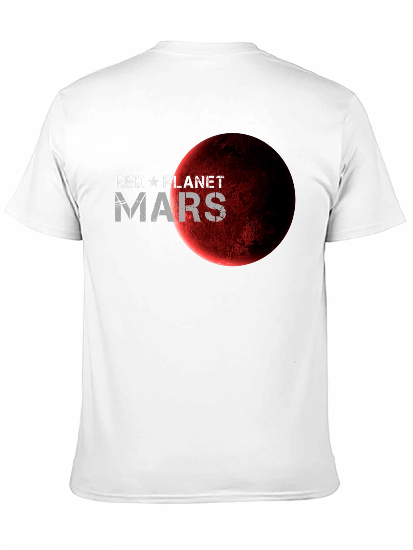 Red Planet Mars Graphic T-Shirt - Space Fan Apparel