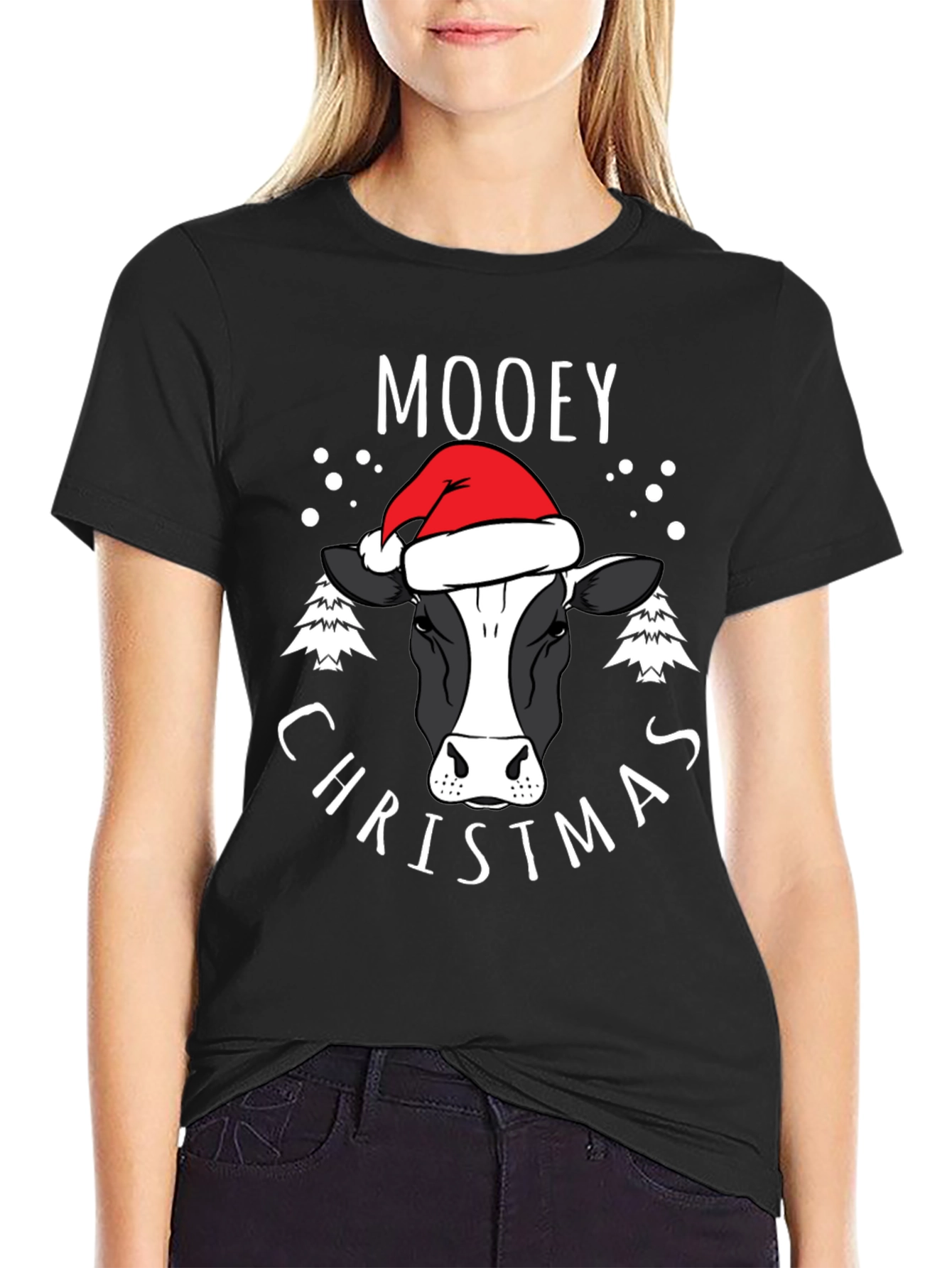 Moovey Christmas Cow Graphic Tee