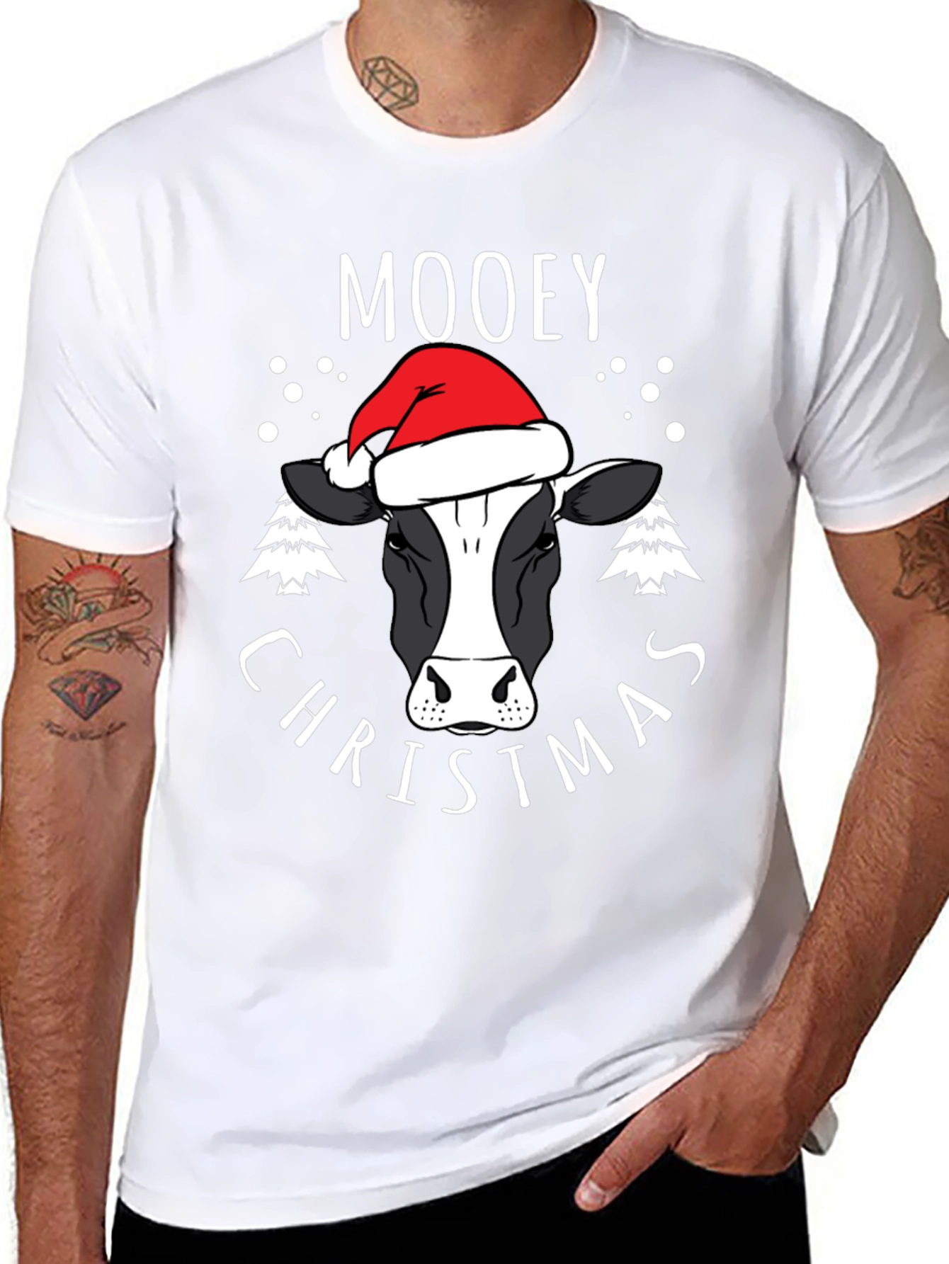 Moovey Christmas Cow Graphic Tee