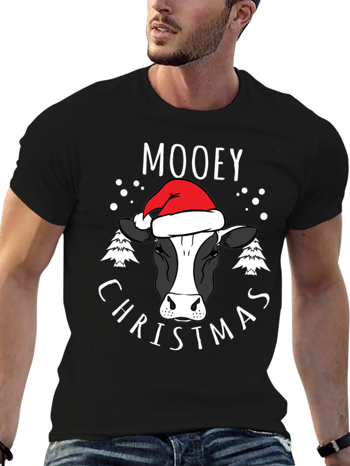 Moovey Christmas Cow Graphic Tee